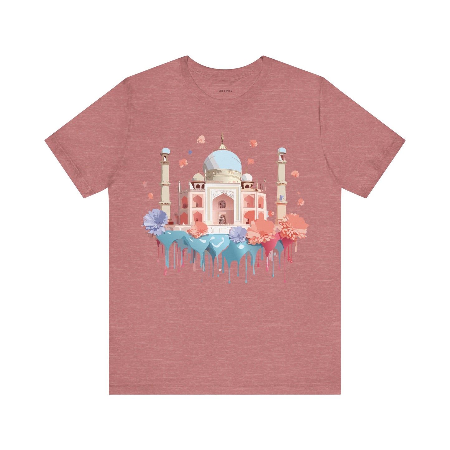 Natural Cotton Tee Shirt - Taj Mahal, India Printify