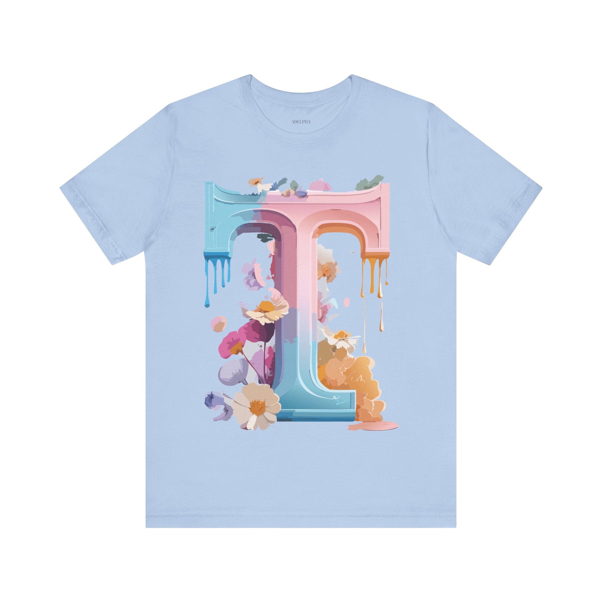 Natural Cotton Tee Shirt - Letters Collection - T Printify