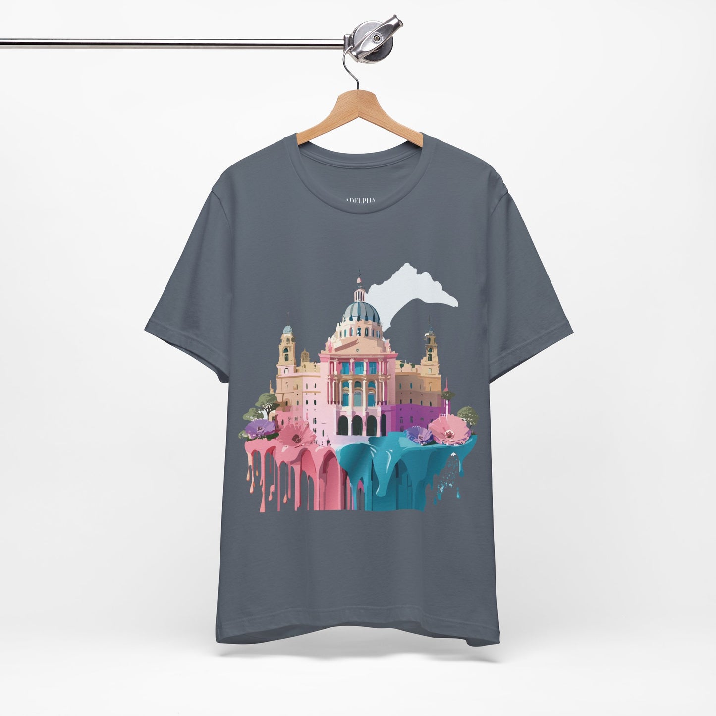 Natural Cotton Tee Shirt - Beautiful Places Collection - Madrid Printify