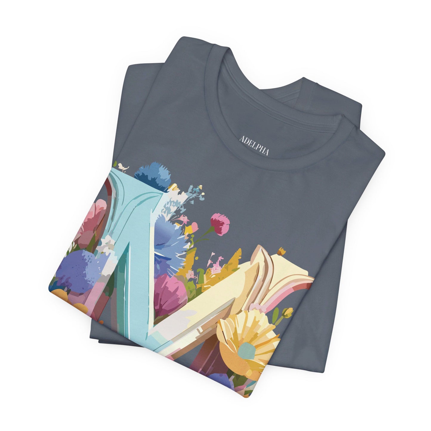 Natural Cotton Tee Shirt - Letters Collection - M Printify