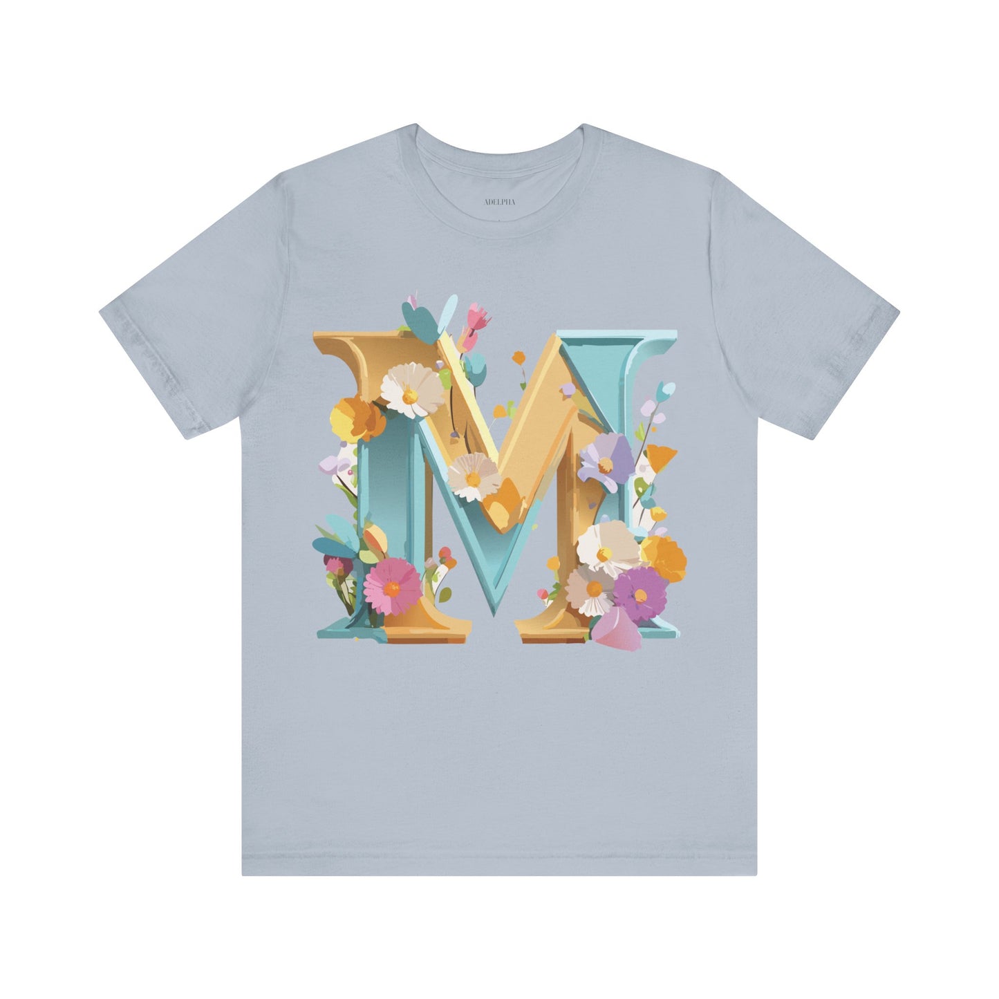 Natural Cotton Tee Shirt - Letters Collection - M Printify