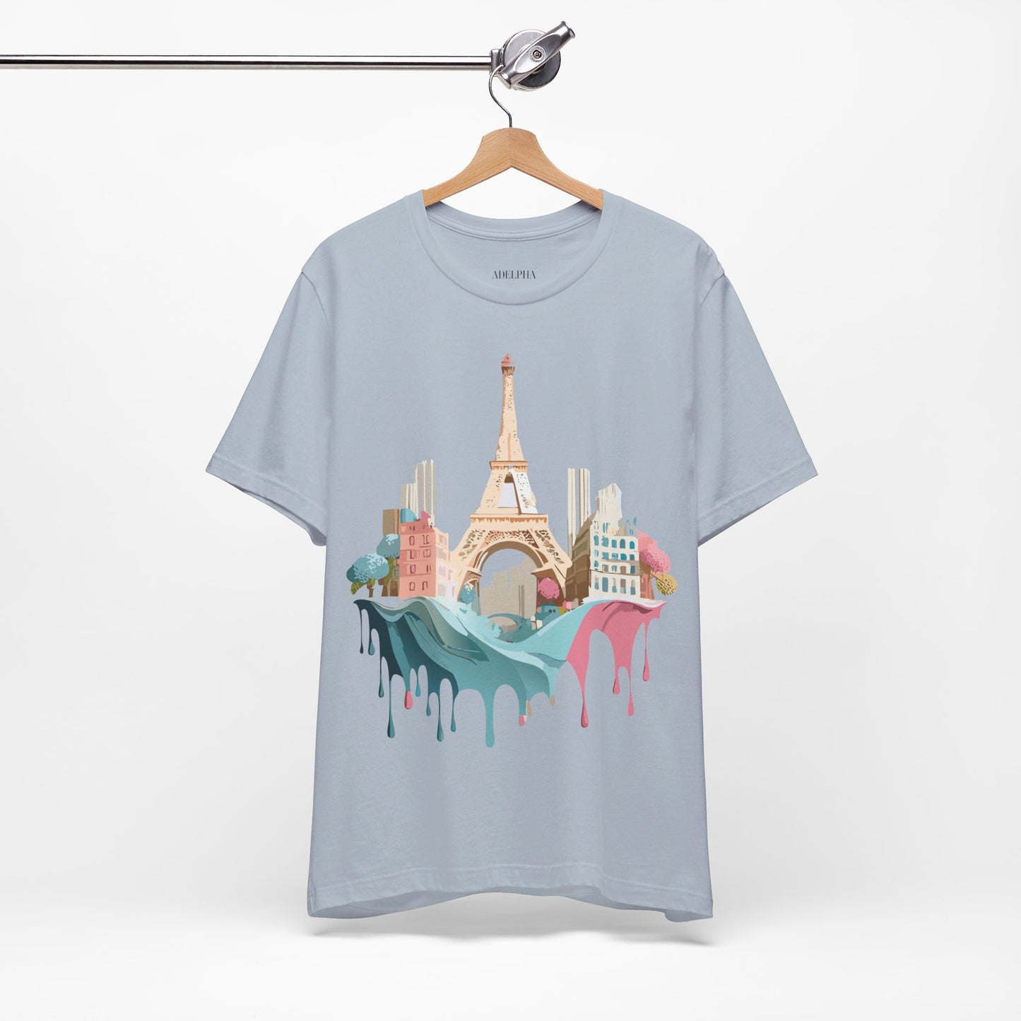 Natural Cotton Tee Shirt - Beautiful Places Collection - Paris Printify
