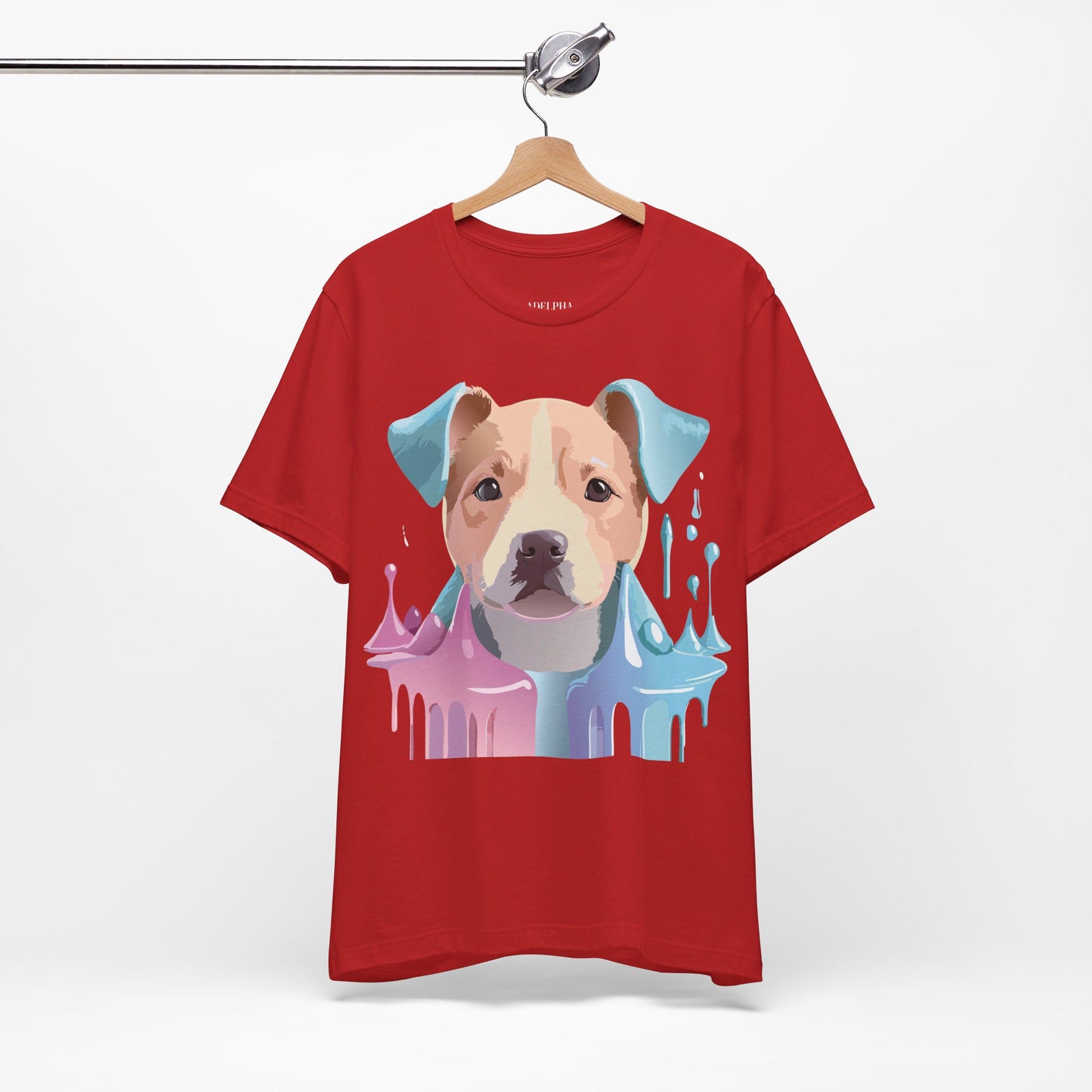 Natural Cotton Tee Shirt with Dog Printify