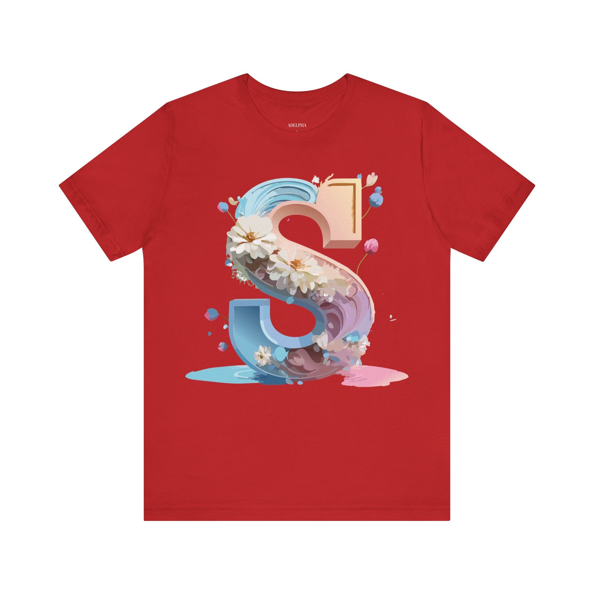 Natural Cotton Tee Shirt - Letters Collection - S Printify