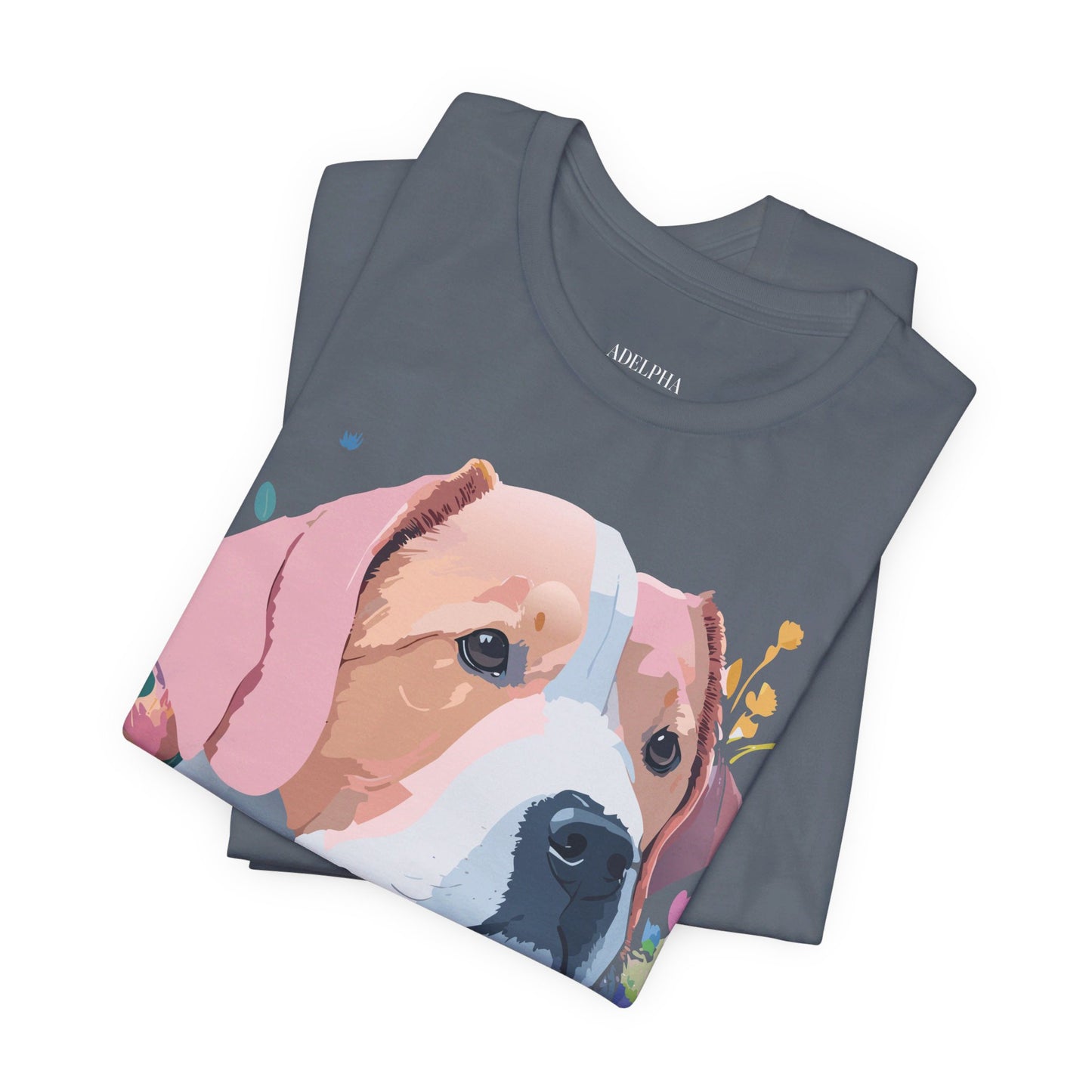 Natural Cotton Tee Shirt with Dog Printify