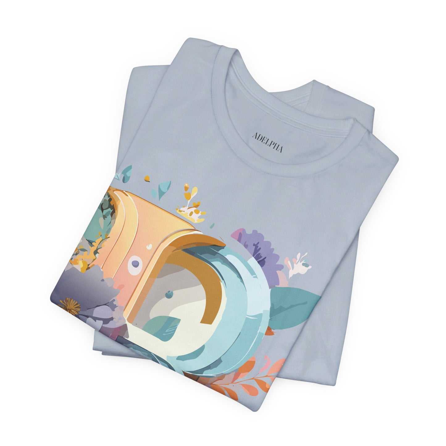 Natural Cotton Tee Shirt - Letters Collection - R Printify