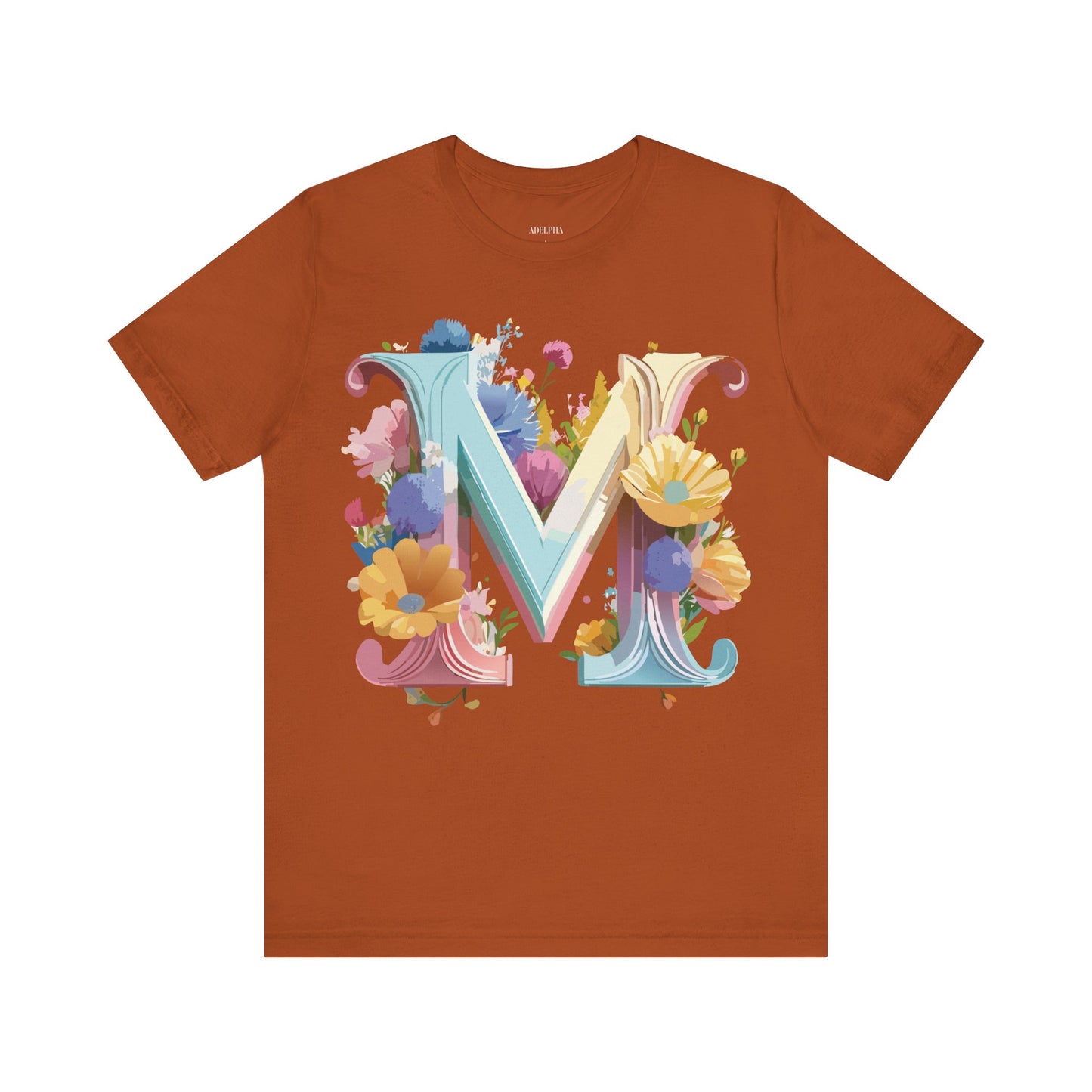 Natural Cotton Tee Shirt - Letters Collection - M Printify