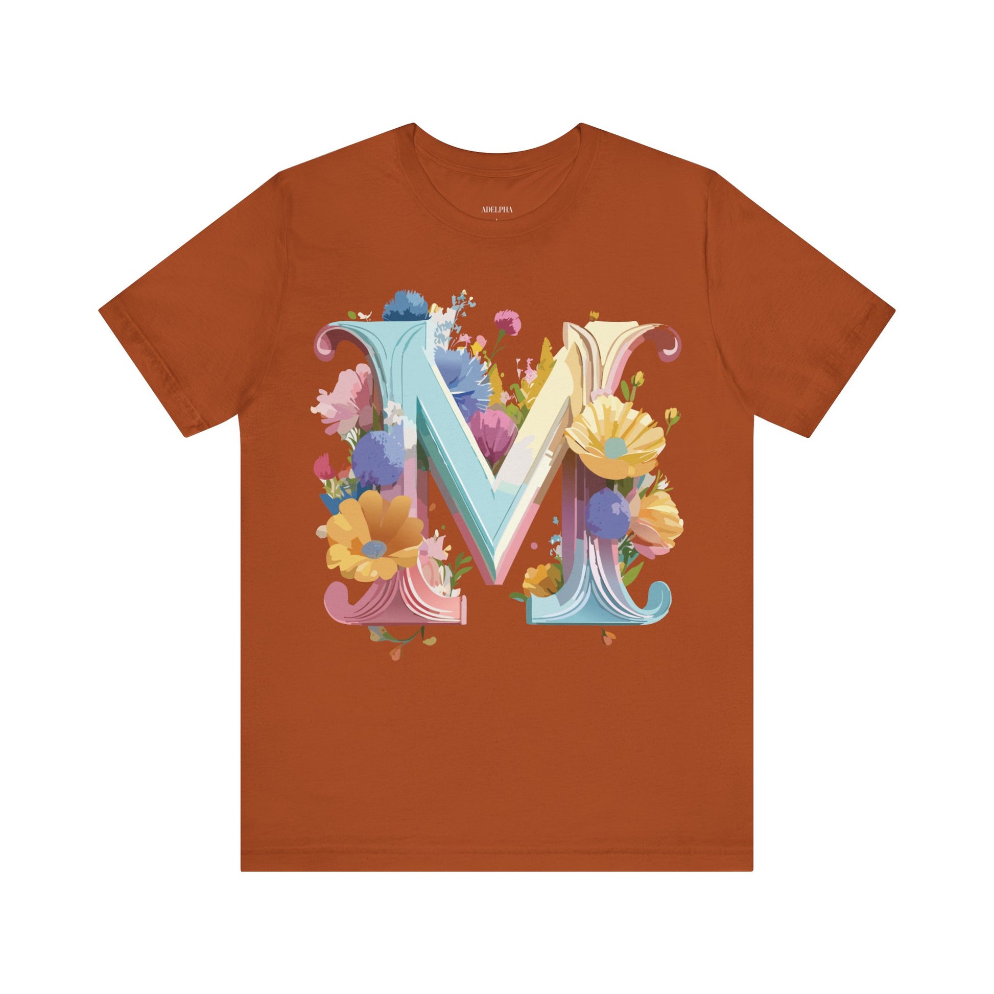 Natural Cotton Tee Shirt - Letters Collection - M Printify