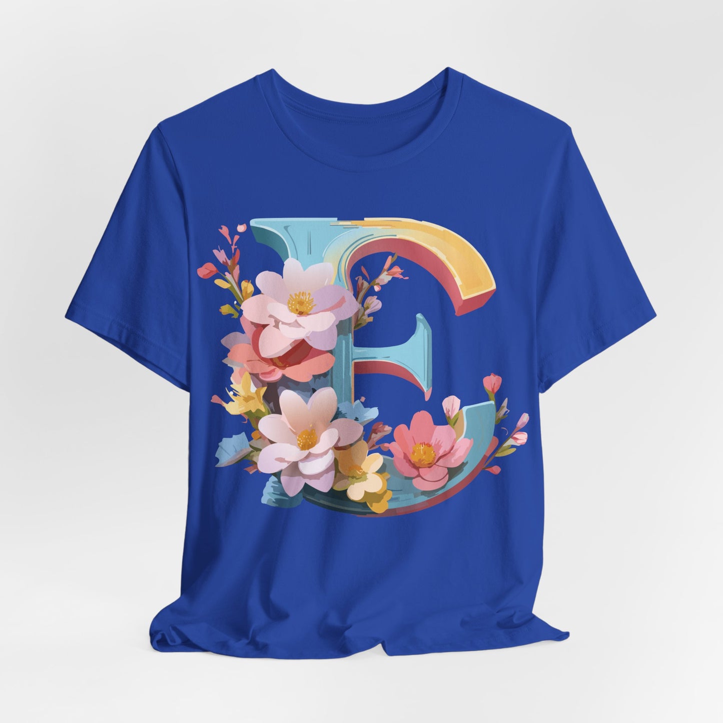Natural Cotton Tee Shirt - Letters Collection - E Printify