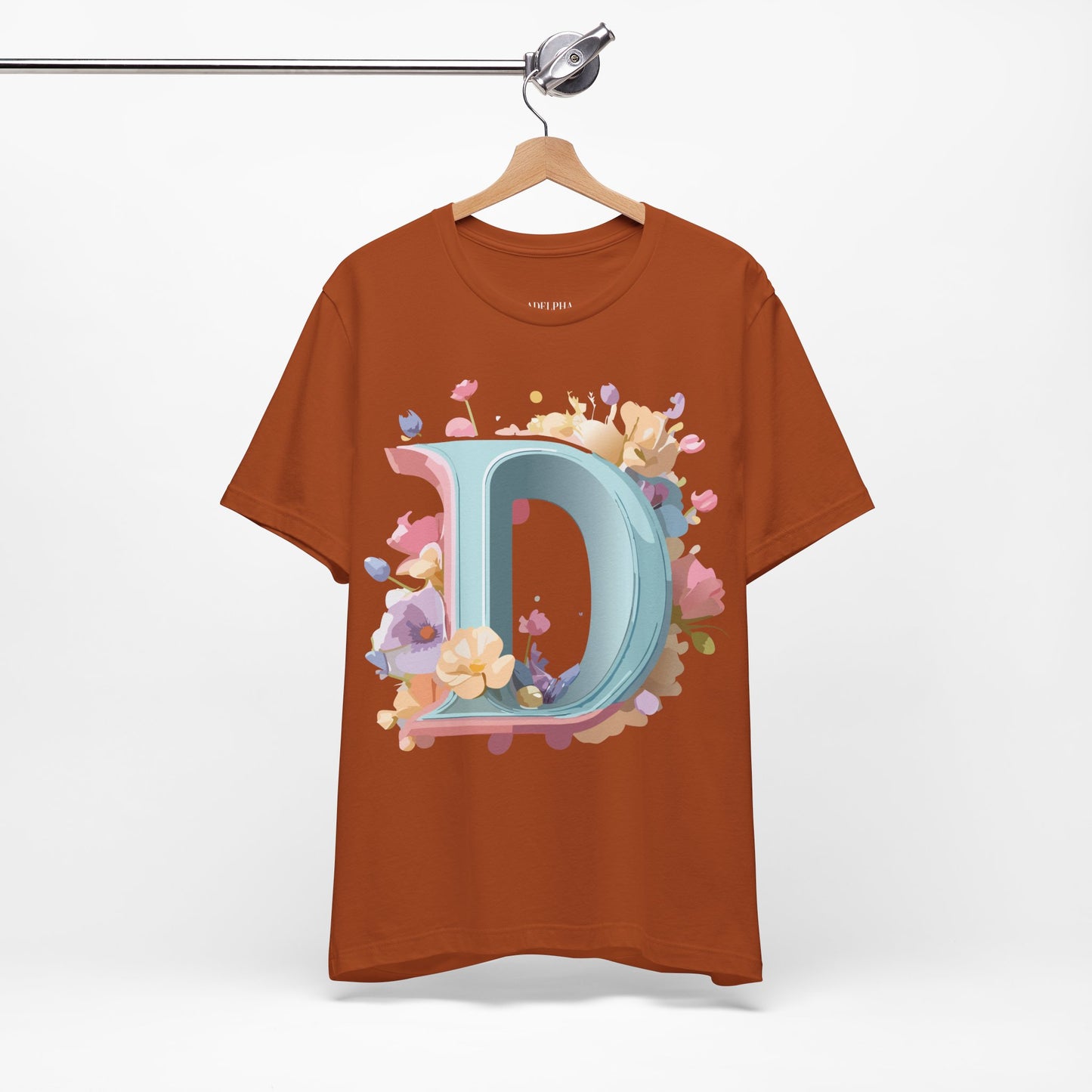 Natural Cotton Tee Shirt - Letters Collection - D Printify