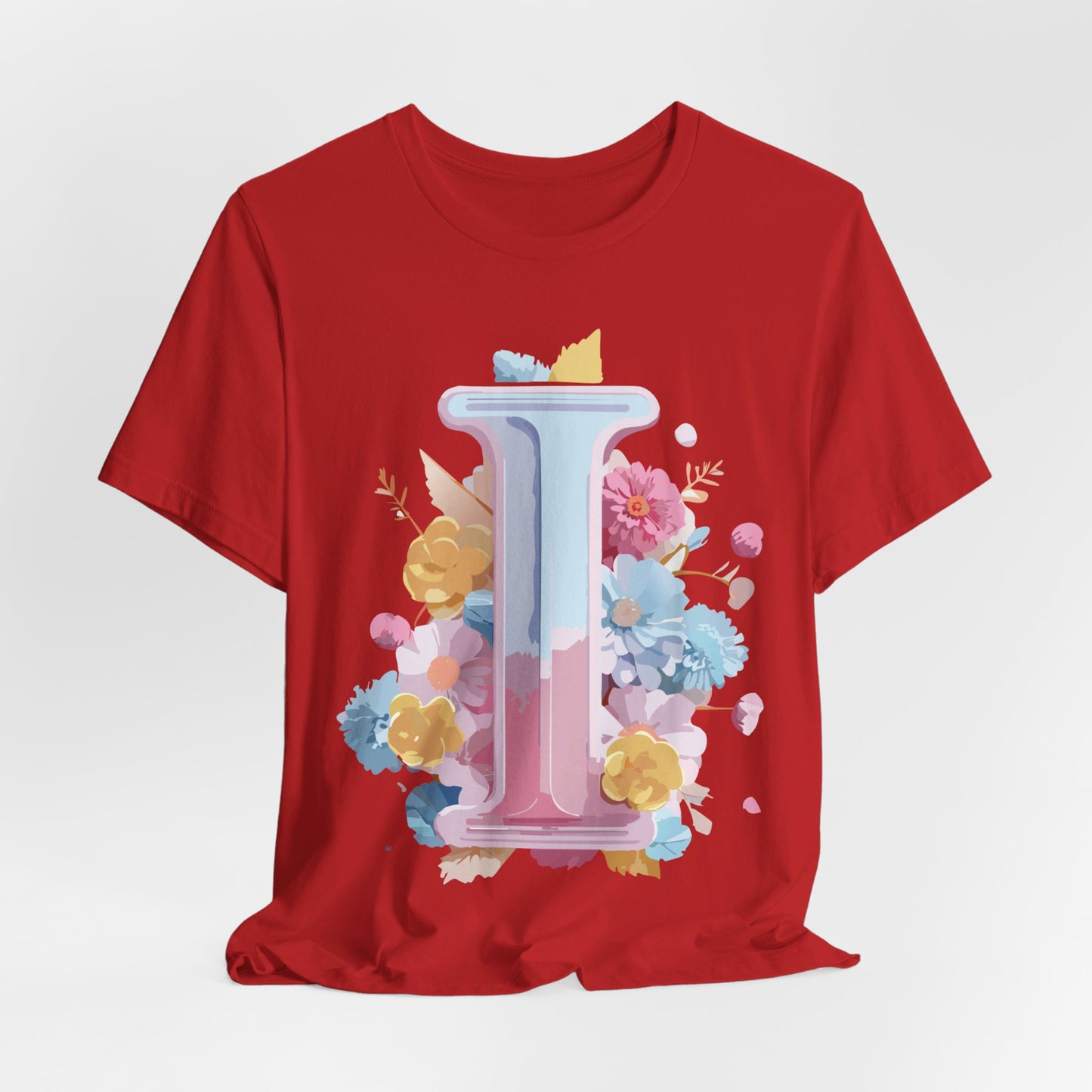 Natural Cotton Tee Shirt - Letters Collection - I Printify
