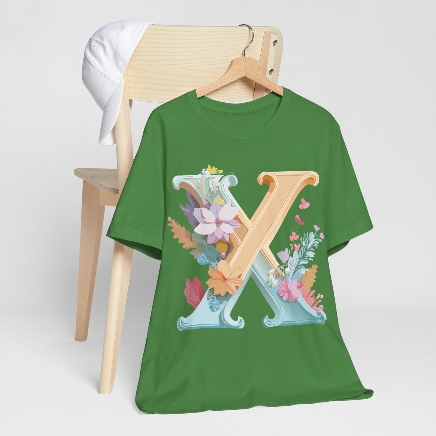 Natural Cotton Tee Shirt - Letters Collection - X Printify