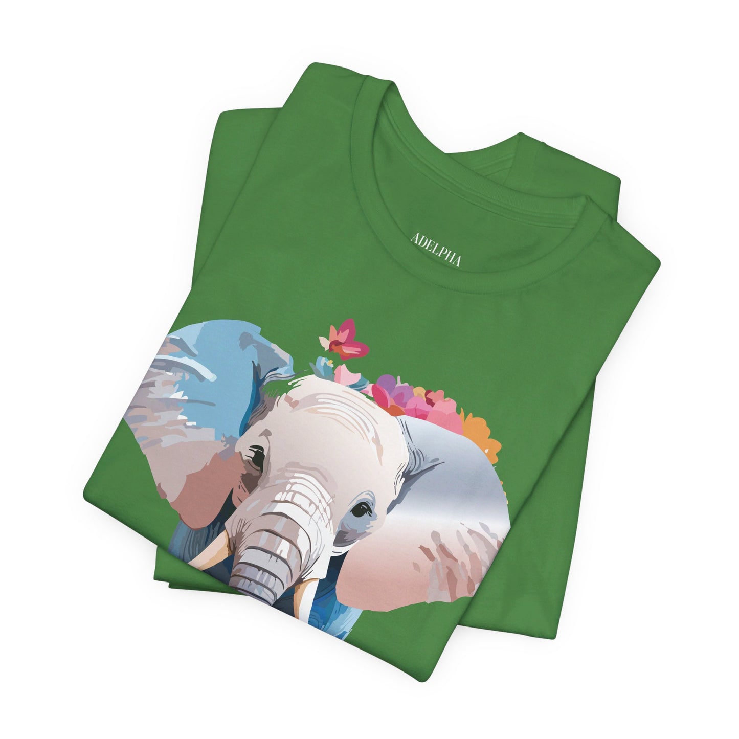 Natural Cotton Tee Shirt with Elephant Printify