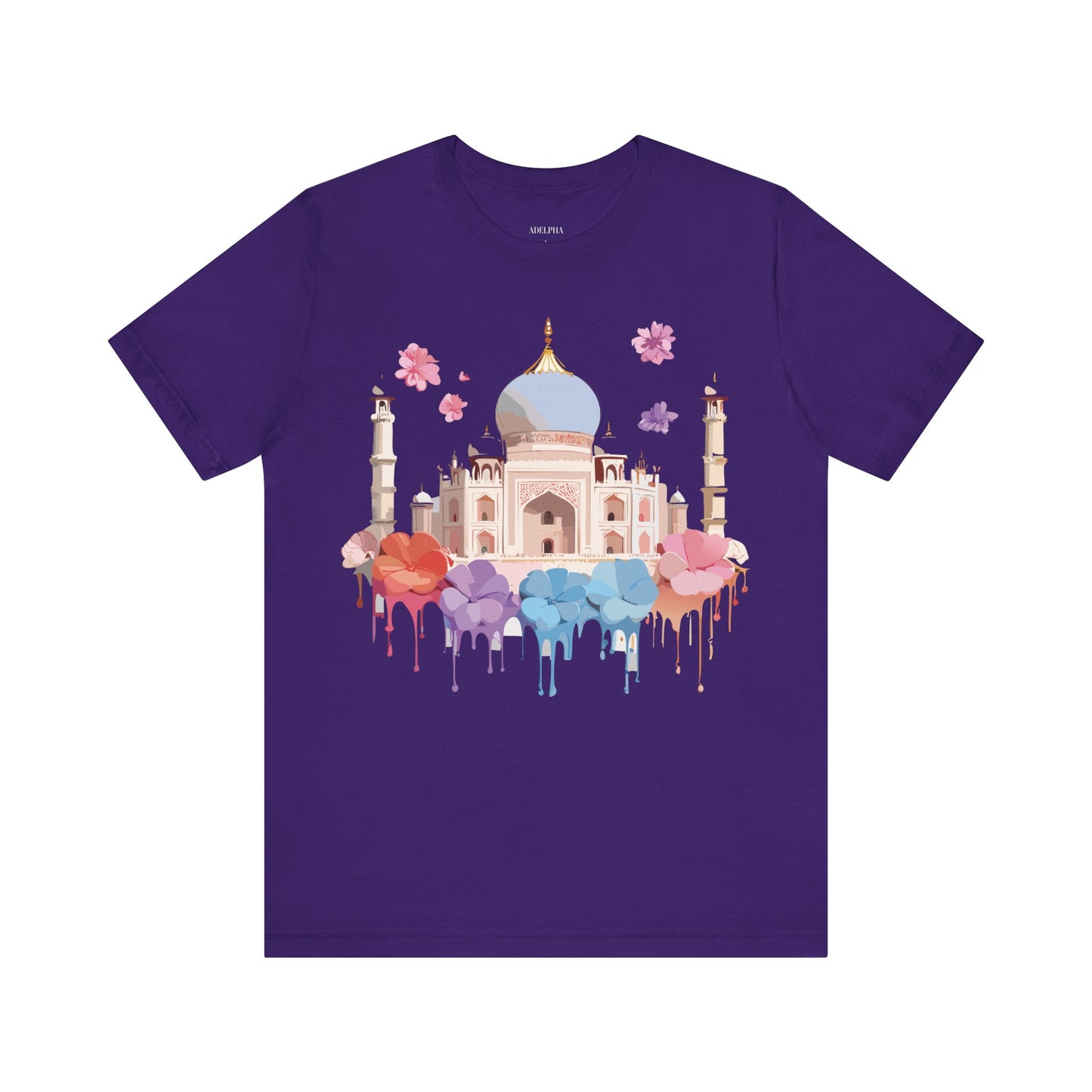 Natural Cotton Tee Shirt - Taj Mahal, India Printify