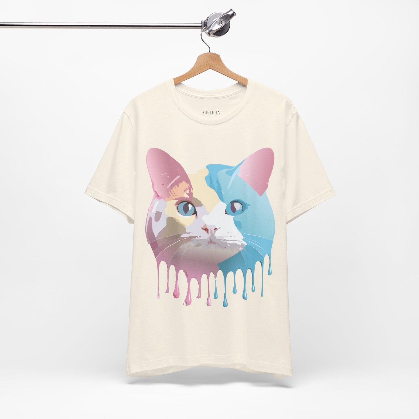 Natural Cotton Tee Shirt with Cat Printify