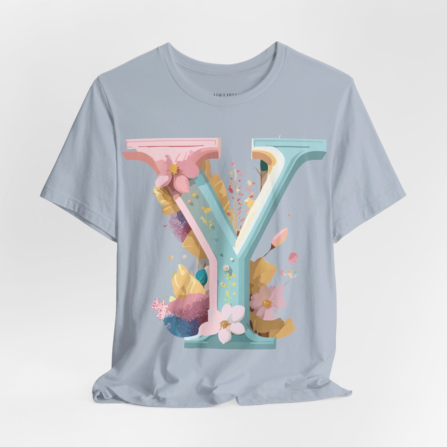 Natural Cotton Tee Shirt - Letters Collection - Y Printify