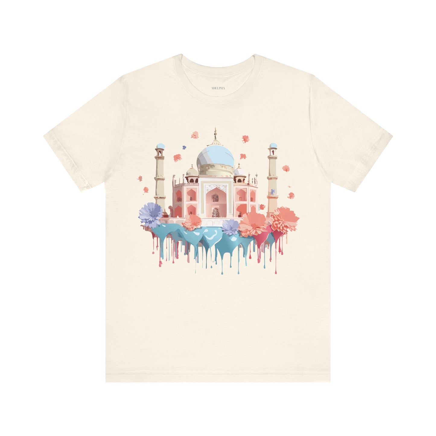 Natural Cotton Tee Shirt - Taj Mahal, India Printify