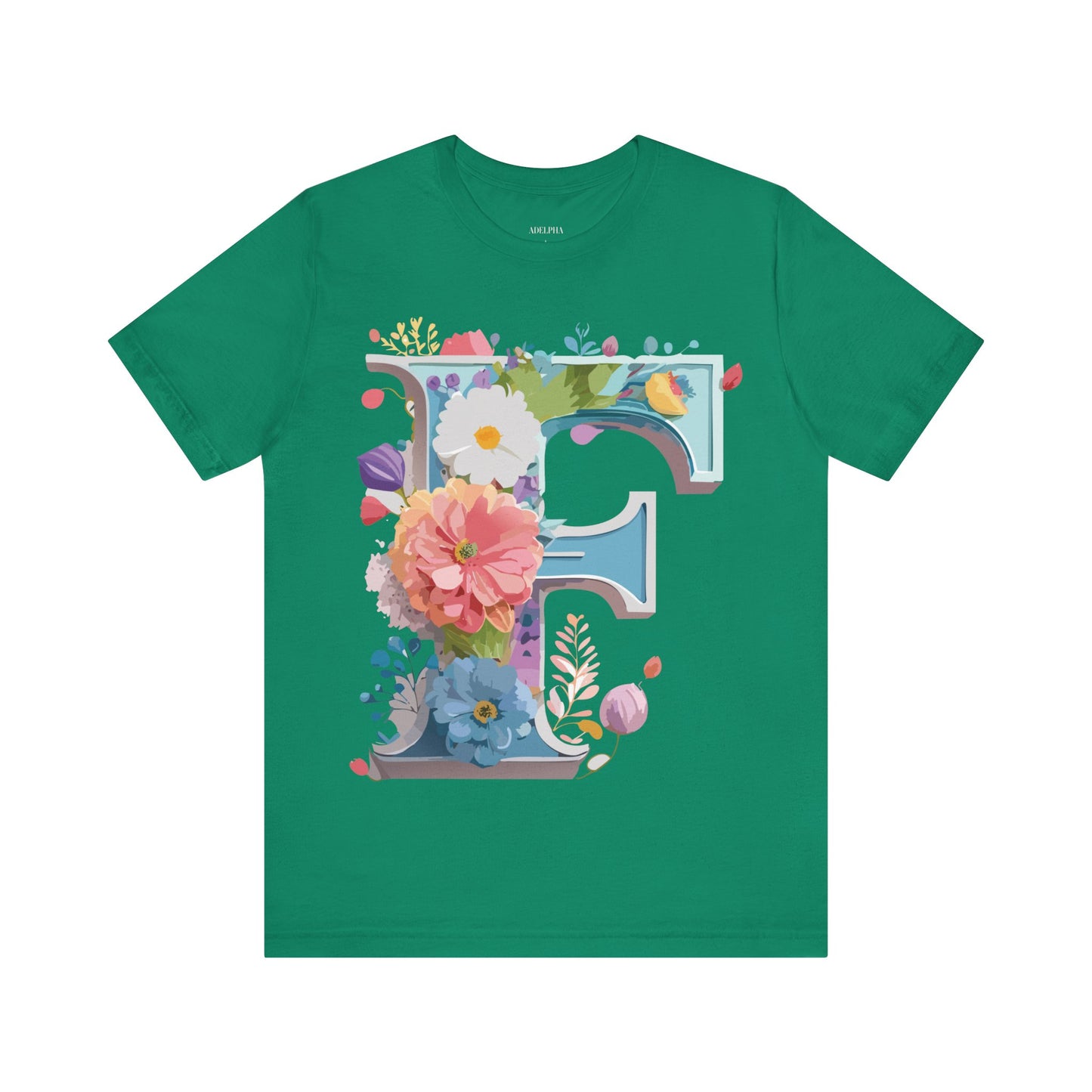 Natural Cotton Tee Shirt - Letters Collection - F Printify