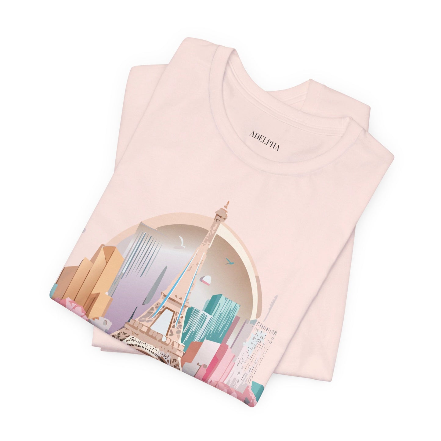 Natural Cotton Tee Shirt - Beautiful Places Collection - Paris Printify