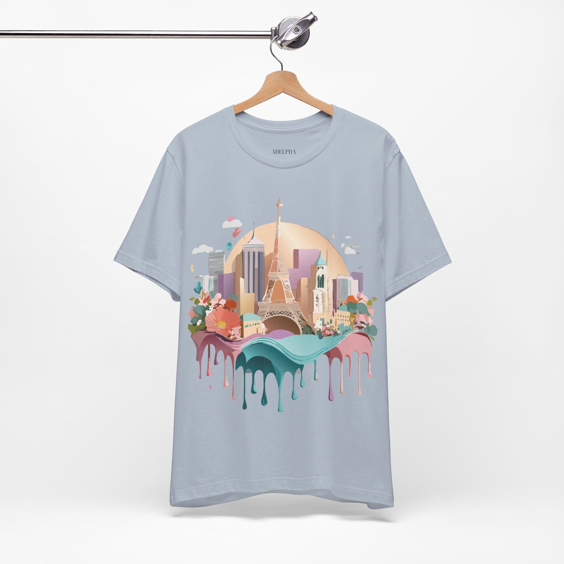 Natural Cotton Tee Shirt - Beautiful Places Collection - Paris Printify