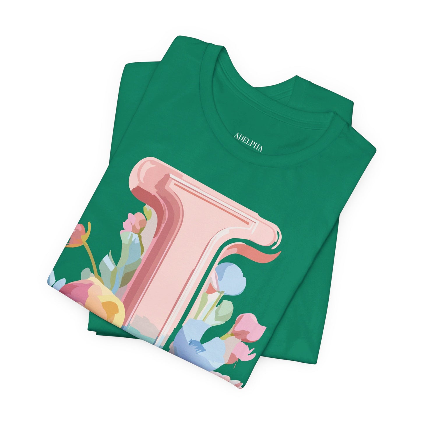 Natural Cotton Tee Shirt - Letters Collection - I Printify