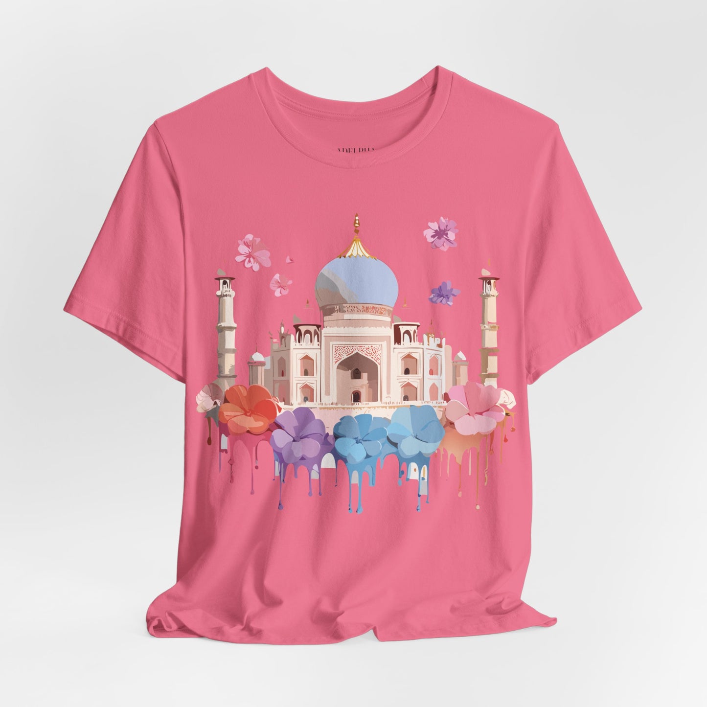 Natural Cotton Tee Shirt - Taj Mahal, India Printify
