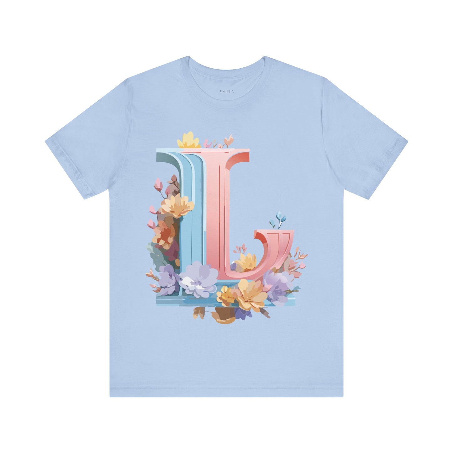 Natural Cotton Tee Shirt - Letters Collection - L Printify