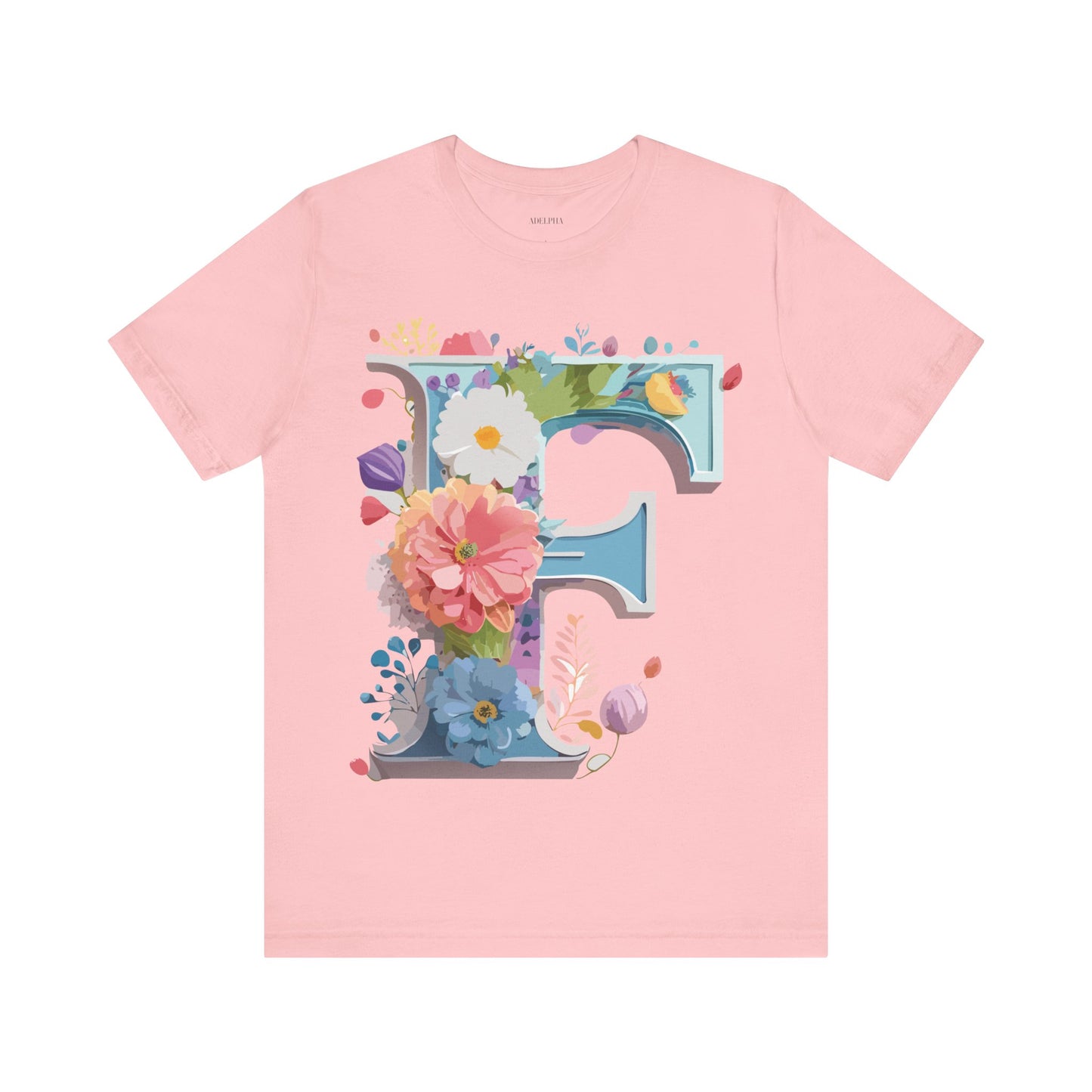 Natural Cotton Tee Shirt - Letters Collection - F Printify