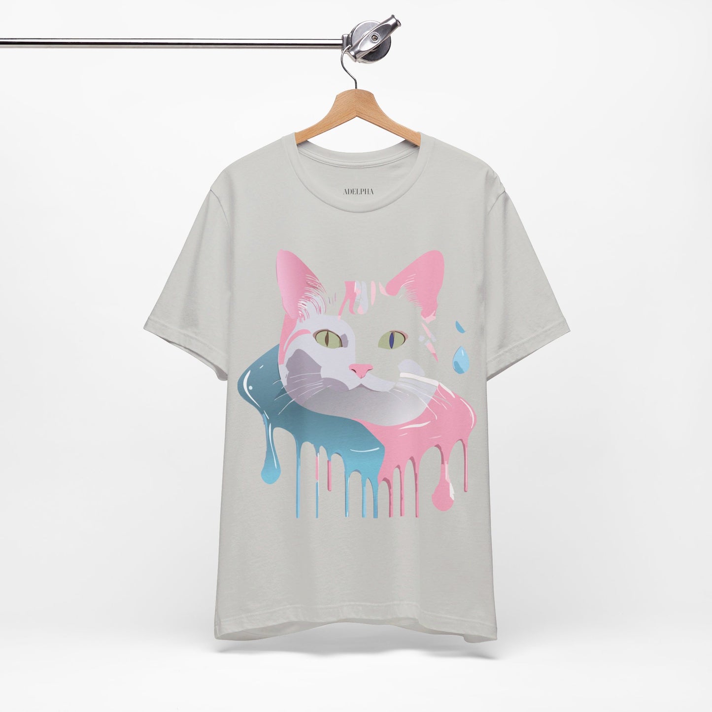Natural Cotton Tee Shirt with Cat Printify