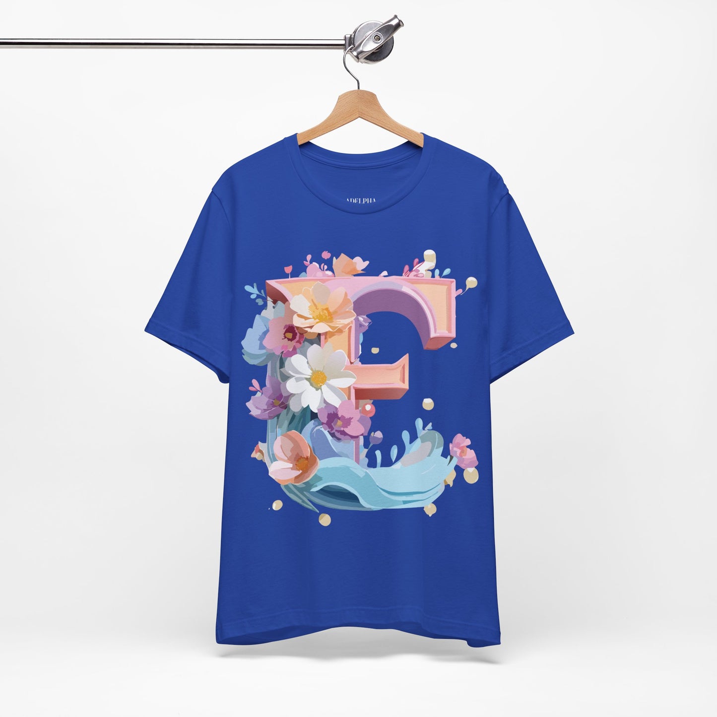 Natural Cotton Tee Shirt - Letters Collection - E Printify