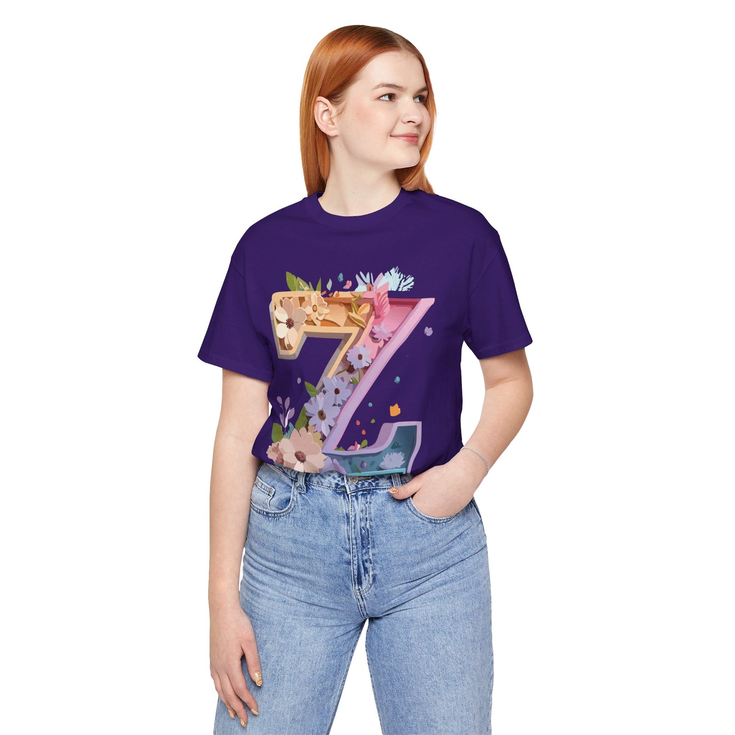 Natural Cotton Tee Shirt - Letters Collection - Z Printify