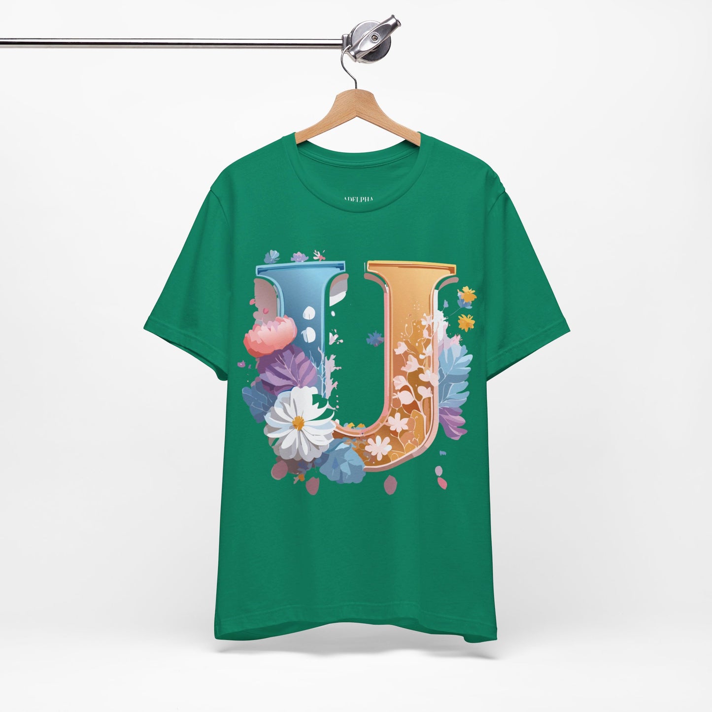 Natural Cotton Tee Shirt - Letters Collection - U Printify