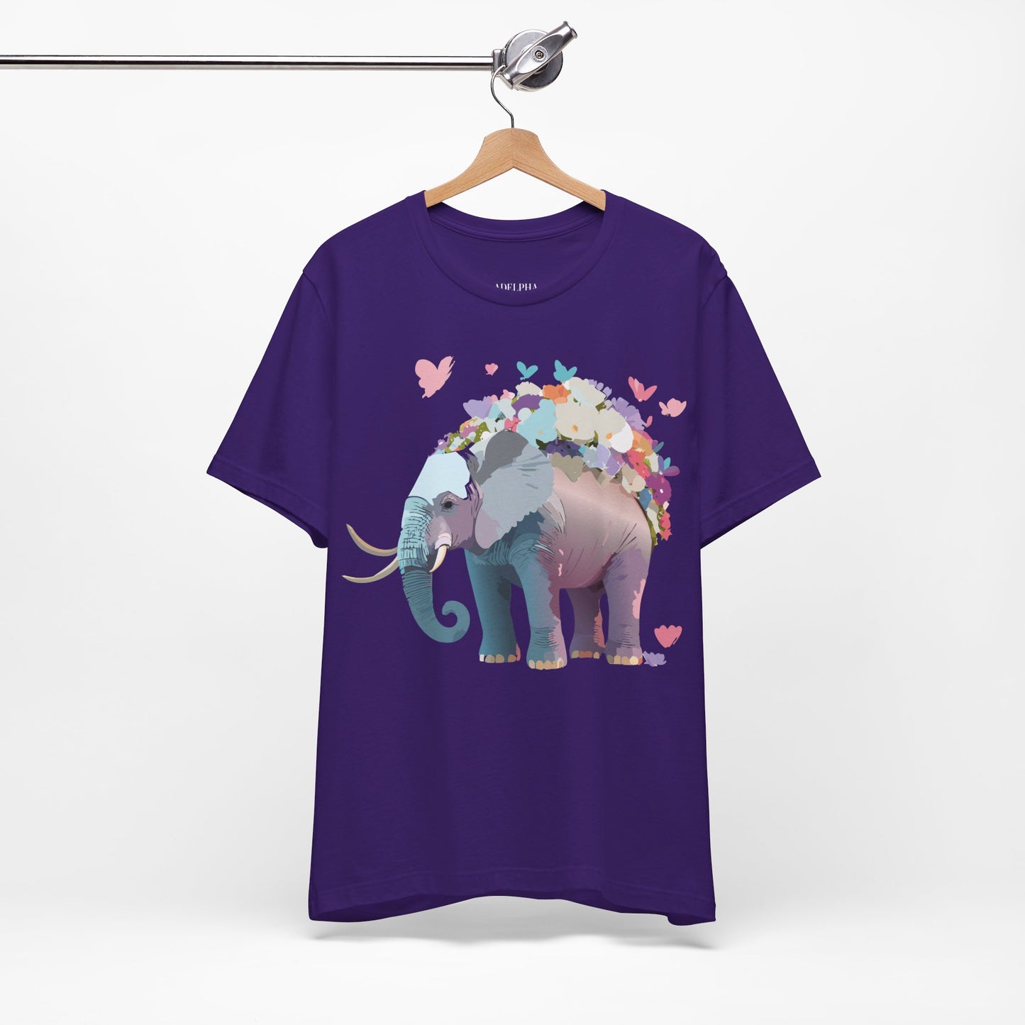 Natural Cotton Tee Shirt with Elephant Printify