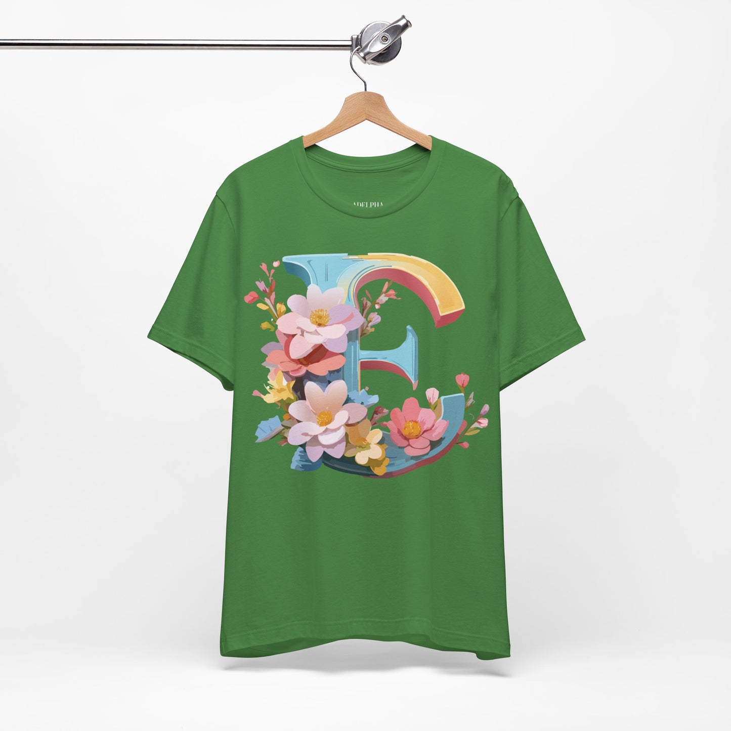 Natural Cotton Tee Shirt - Letters Collection - E Printify