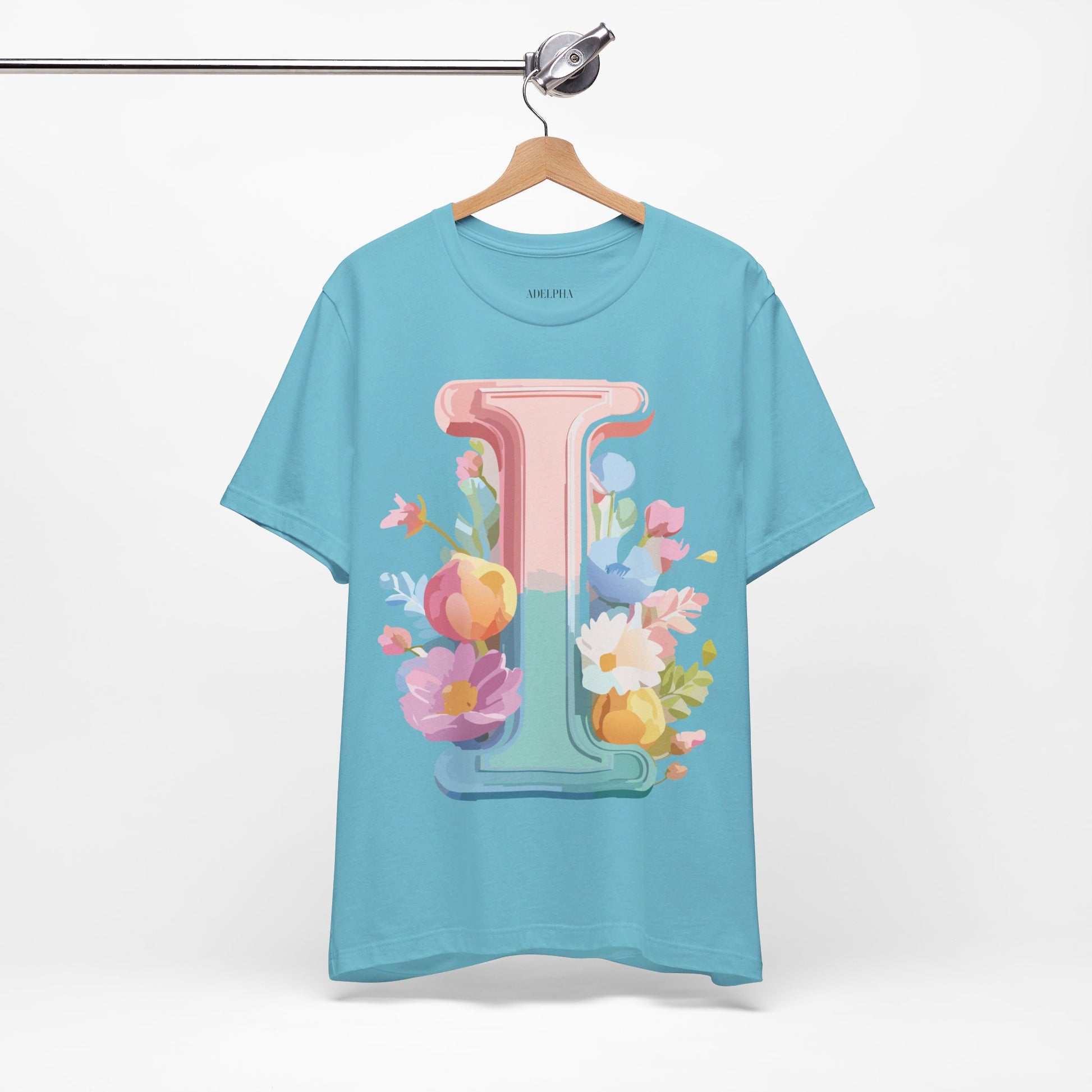 Natural Cotton Tee Shirt - Letters Collection - I Printify