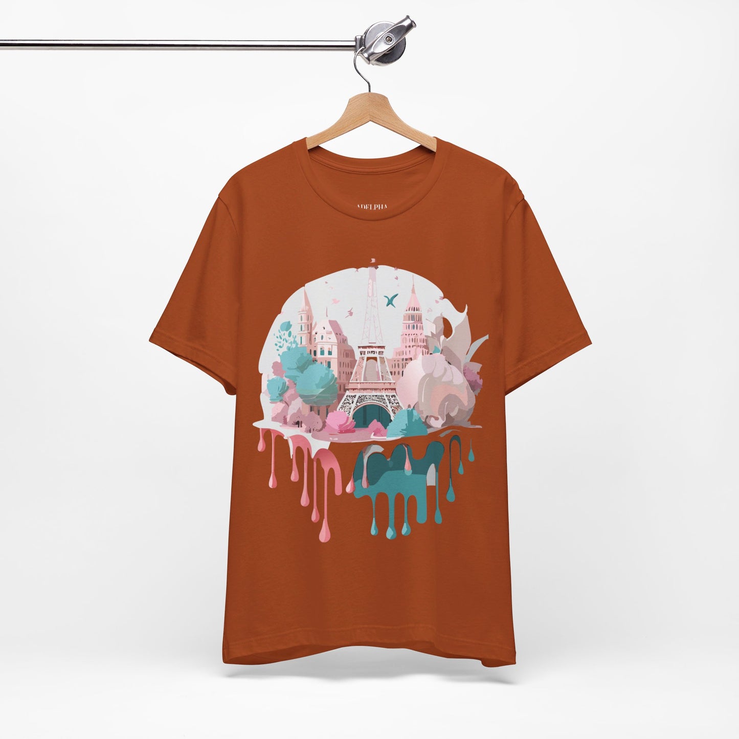 Natural Cotton Tee Shirt - Beautiful Places Collection - Paris Printify