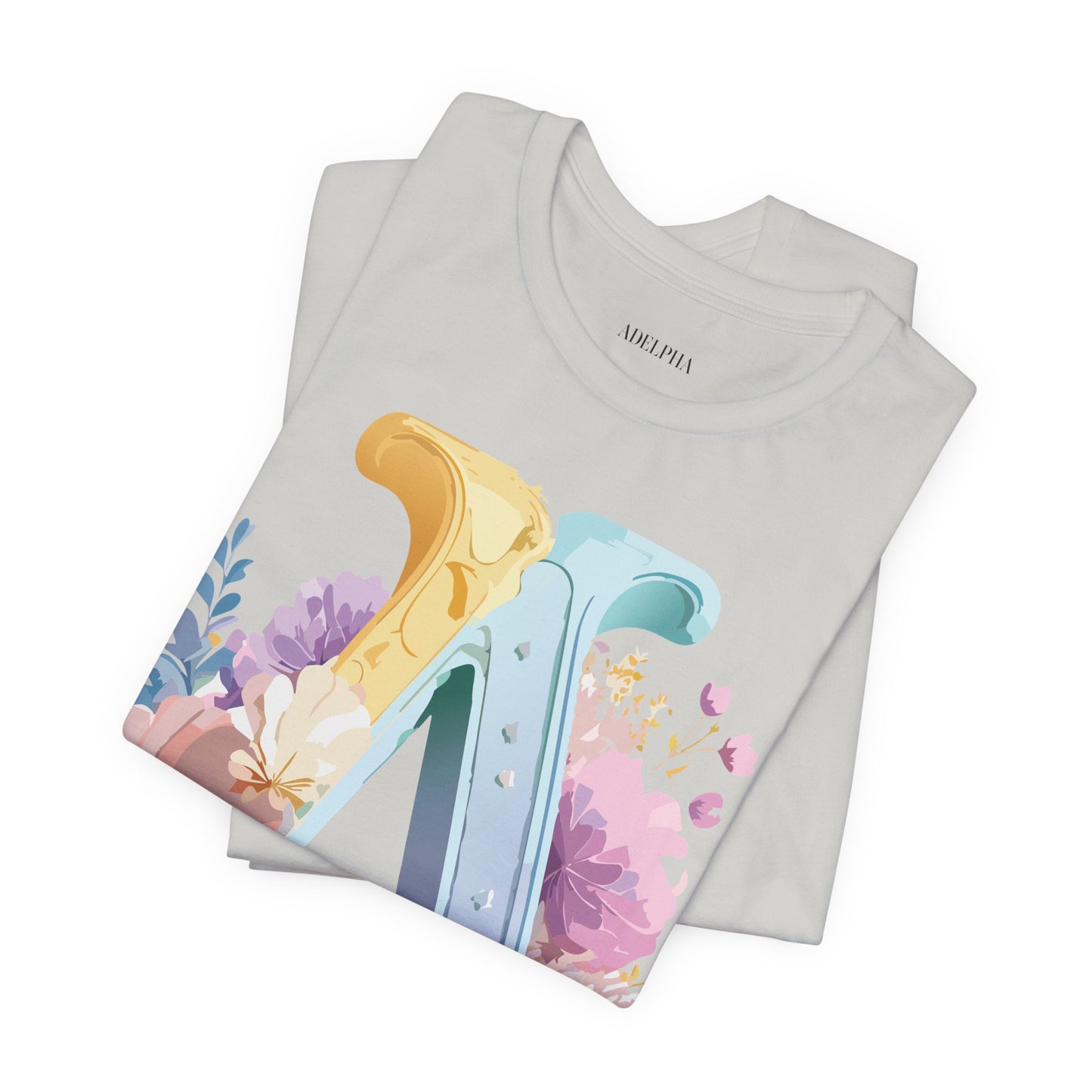 Natural Cotton Tee Shirt - Letters Collection - A Printify