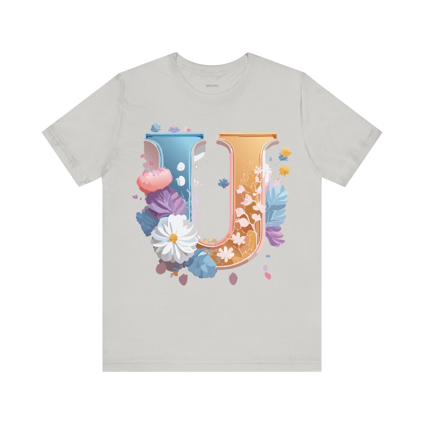 Natural Cotton Tee Shirt - Letters Collection - U Printify