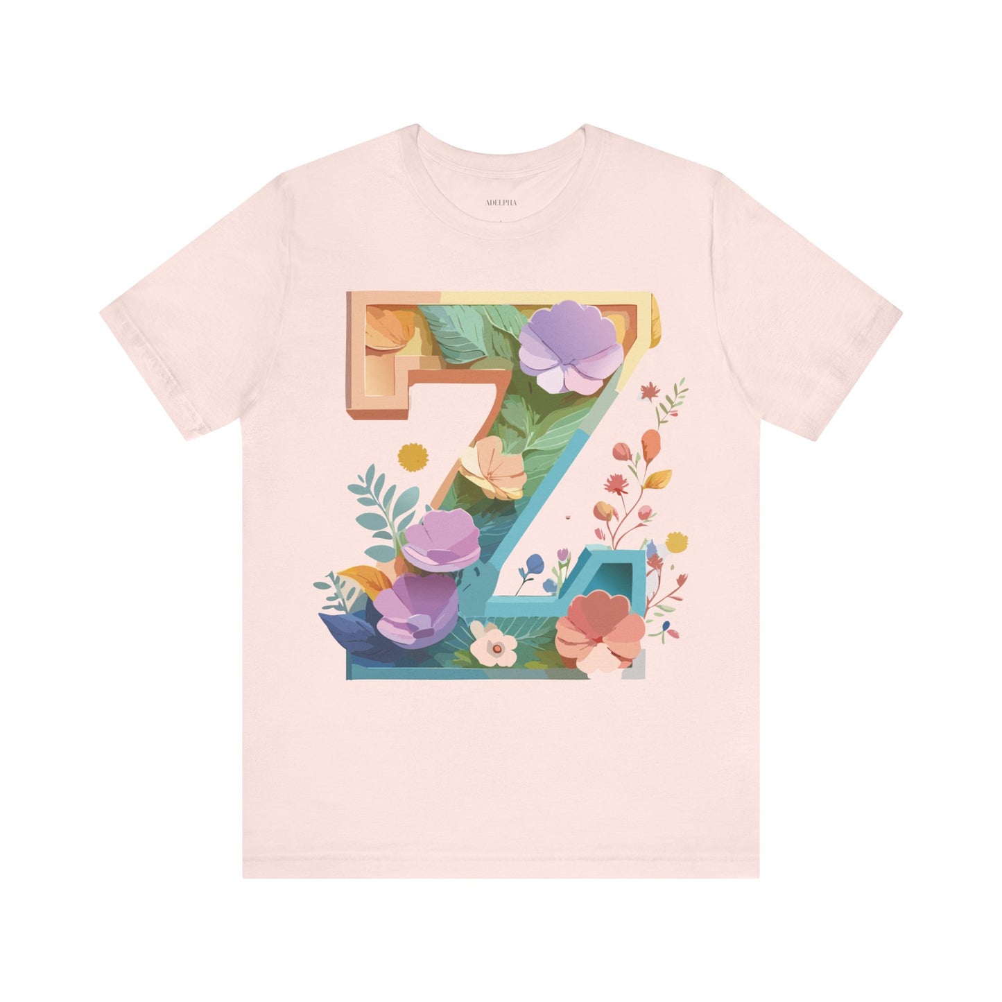 Natural Cotton Tee Shirt - Letters Collection - Z Printify