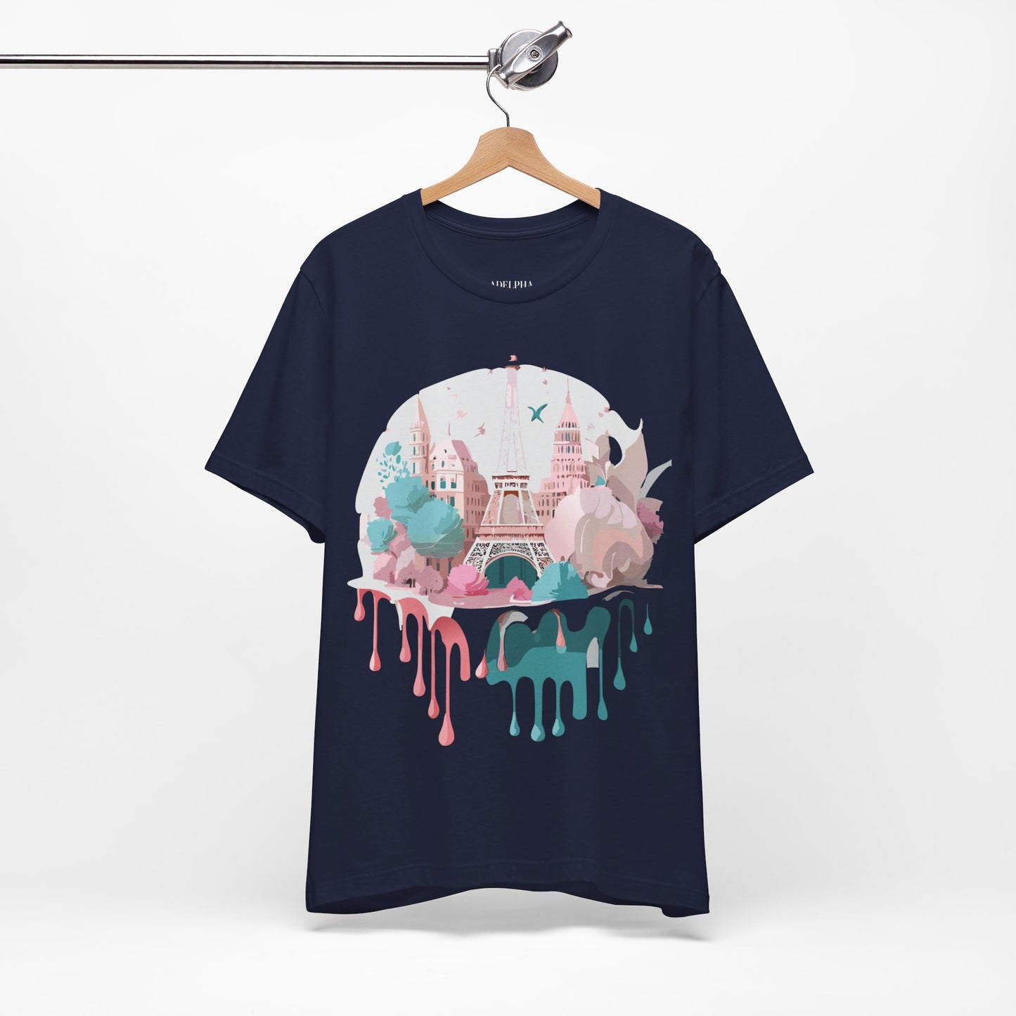 Natural Cotton Tee Shirt - Beautiful Places Collection - Paris Printify