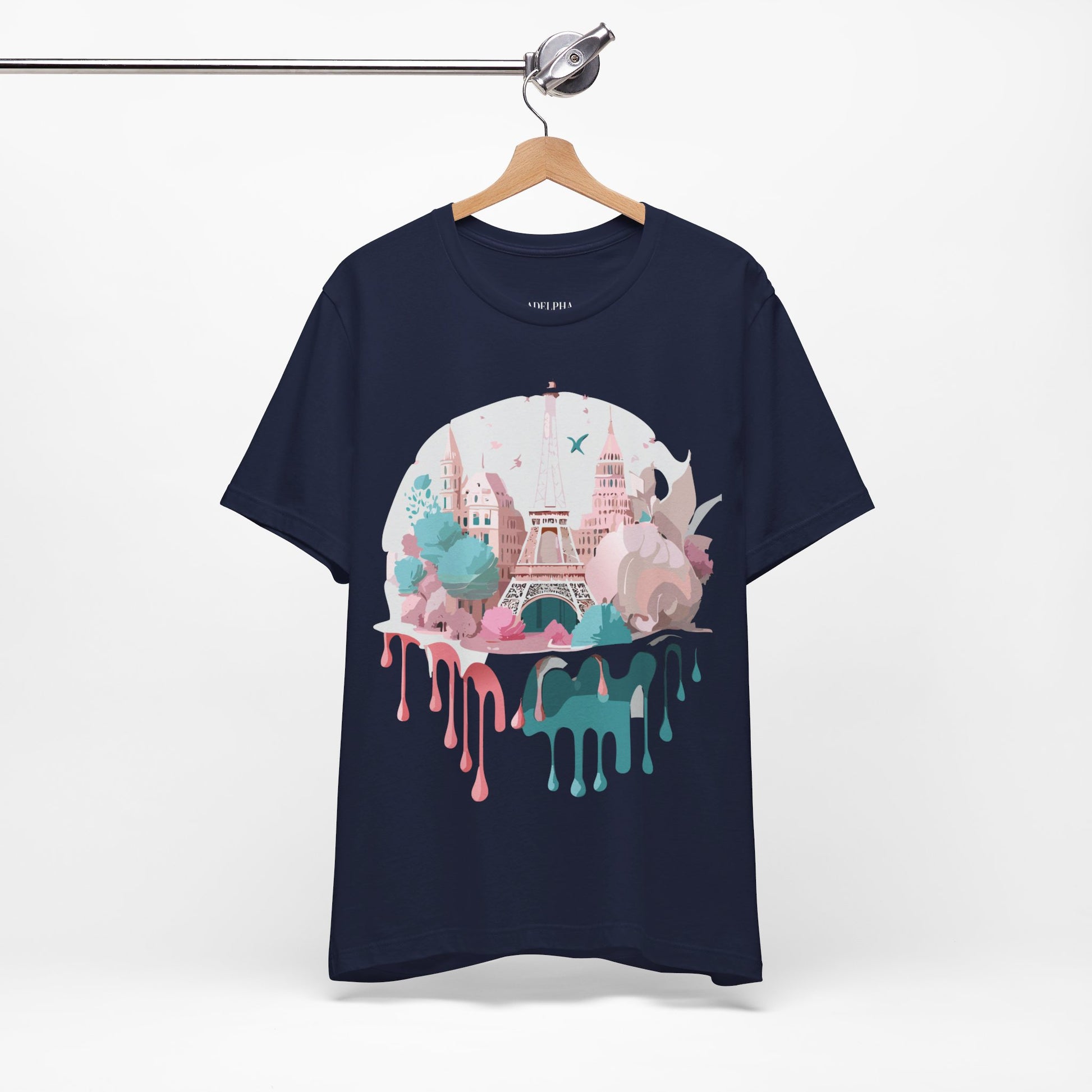 Natural Cotton Tee Shirt - Beautiful Places Collection - Paris Printify