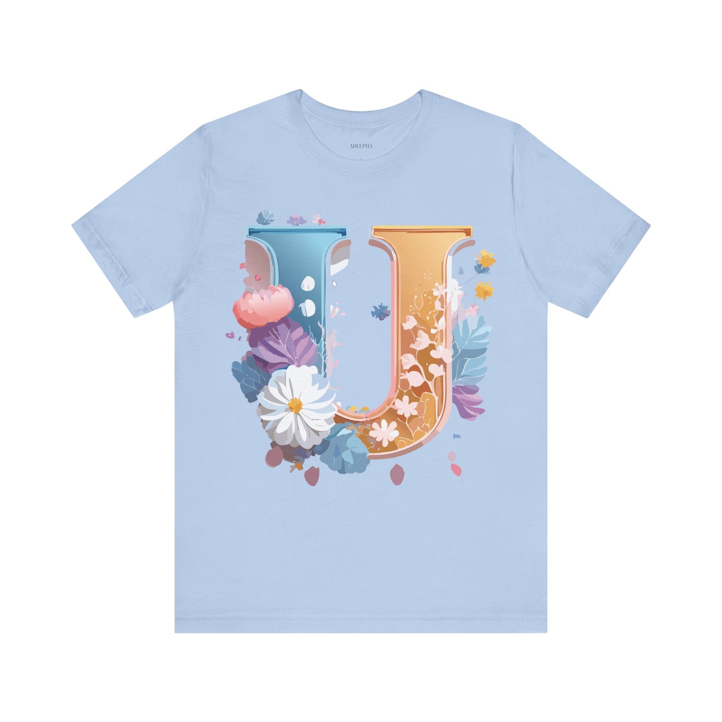 Natural Cotton Tee Shirt - Letters Collection - U Printify