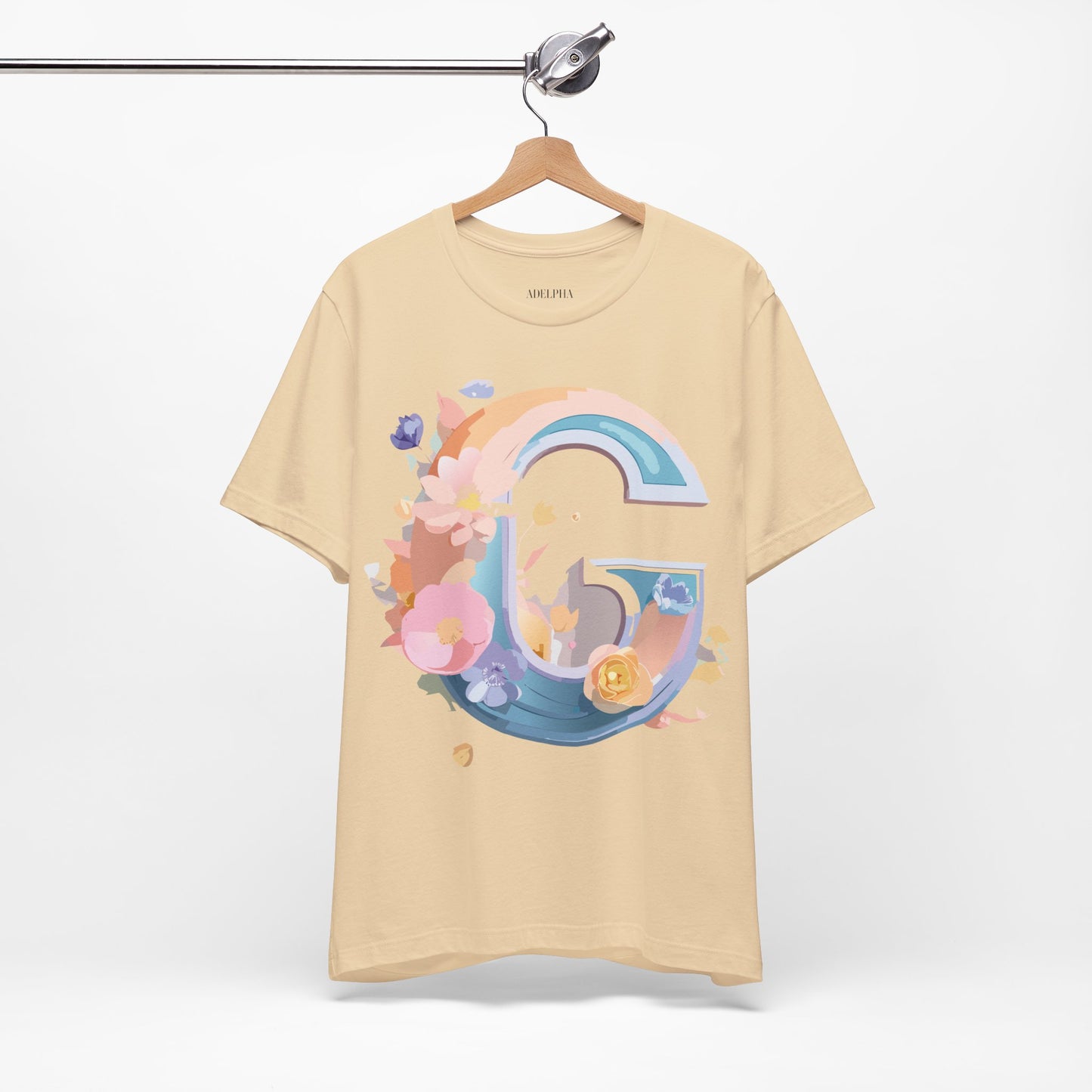 Natural Cotton Tee Shirt - Letters Collection - G Printify