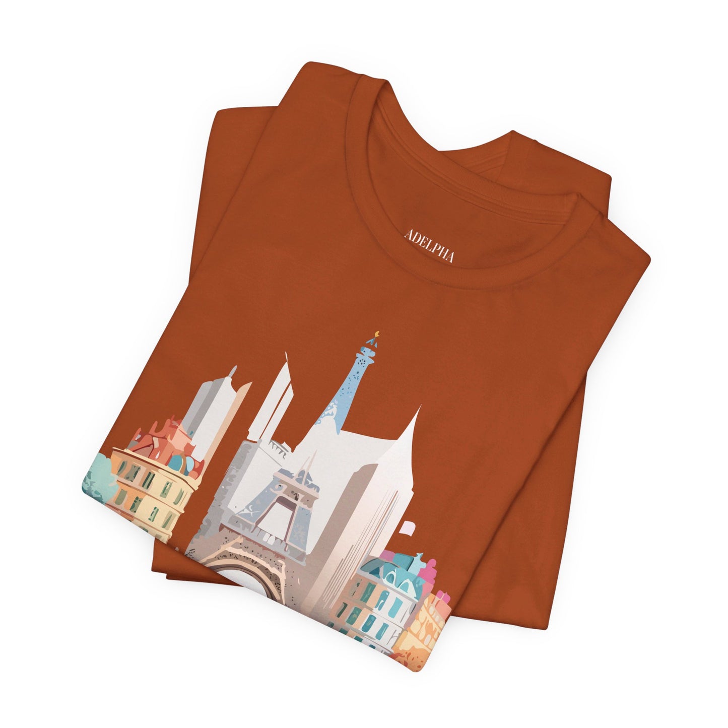 Natural Cotton Tee Shirt - Beautiful Places Collection - Paris Printify