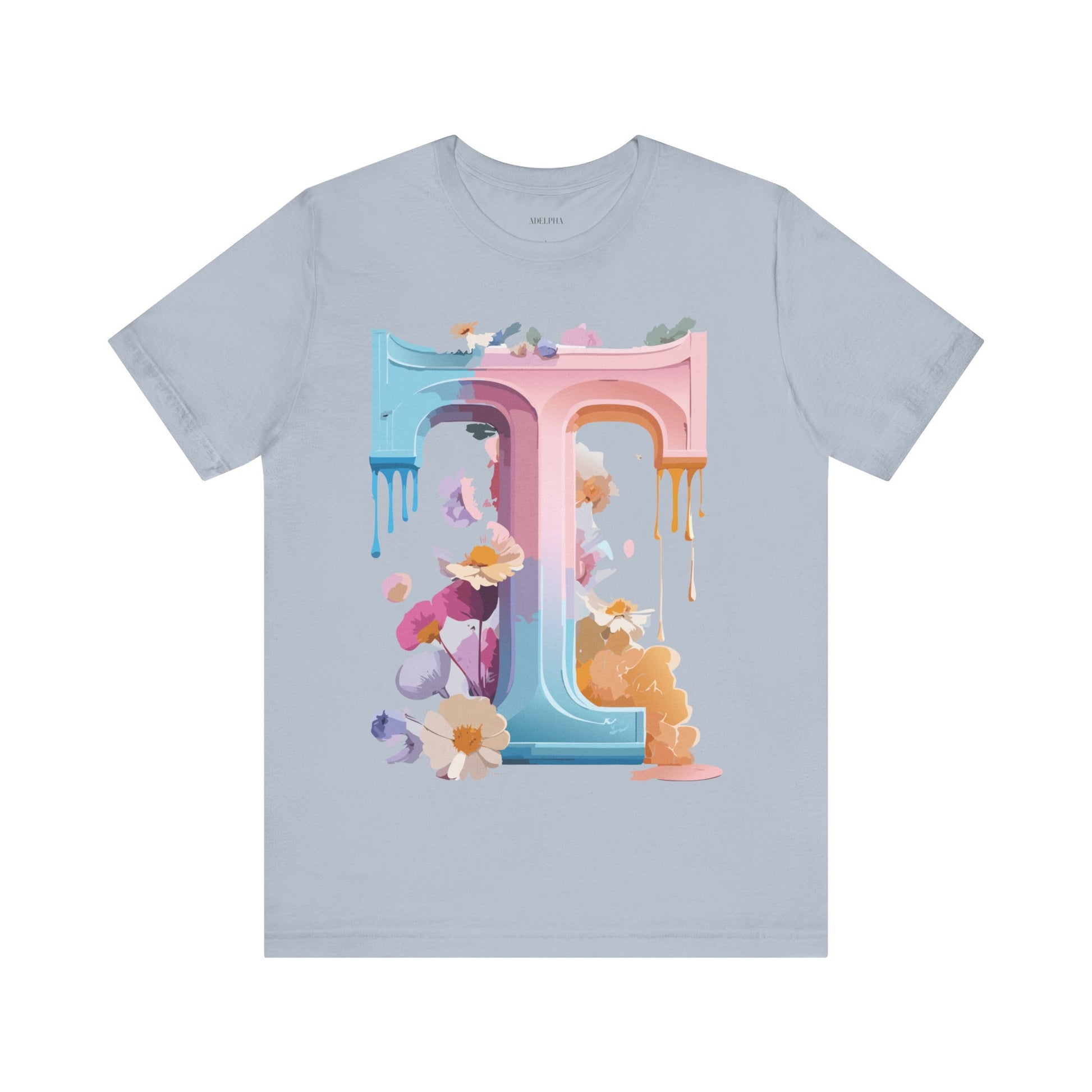 Natural Cotton Tee Shirt - Letters Collection - T Printify