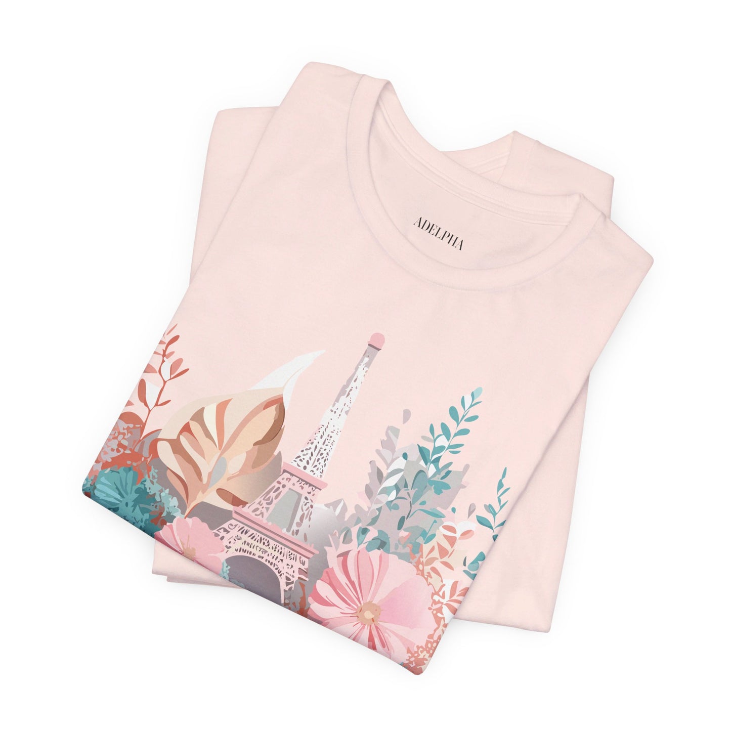 Natural Cotton Tee Shirt - Beautiful Places Collection - Paris Printify