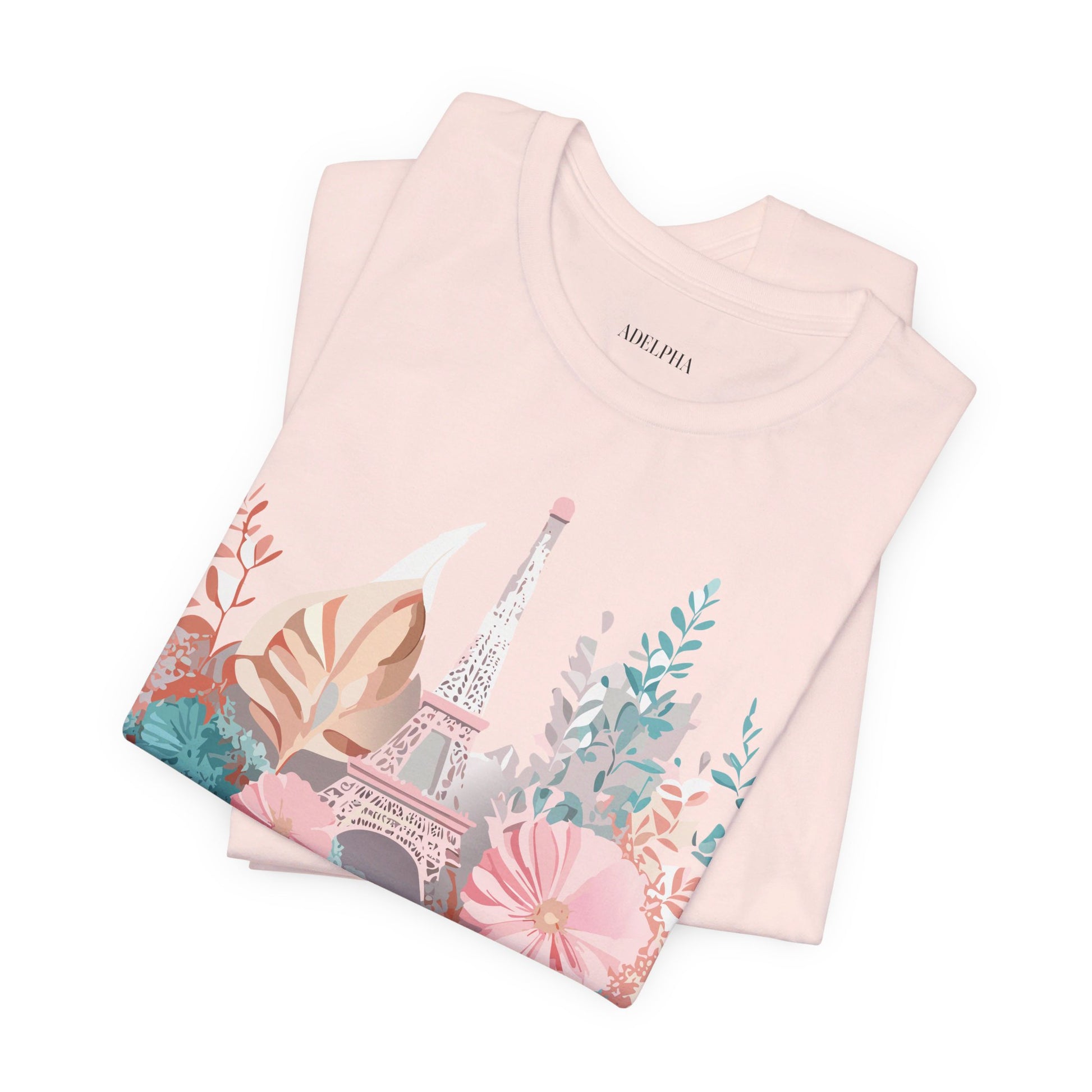 Natural Cotton Tee Shirt - Beautiful Places Collection - Paris Printify