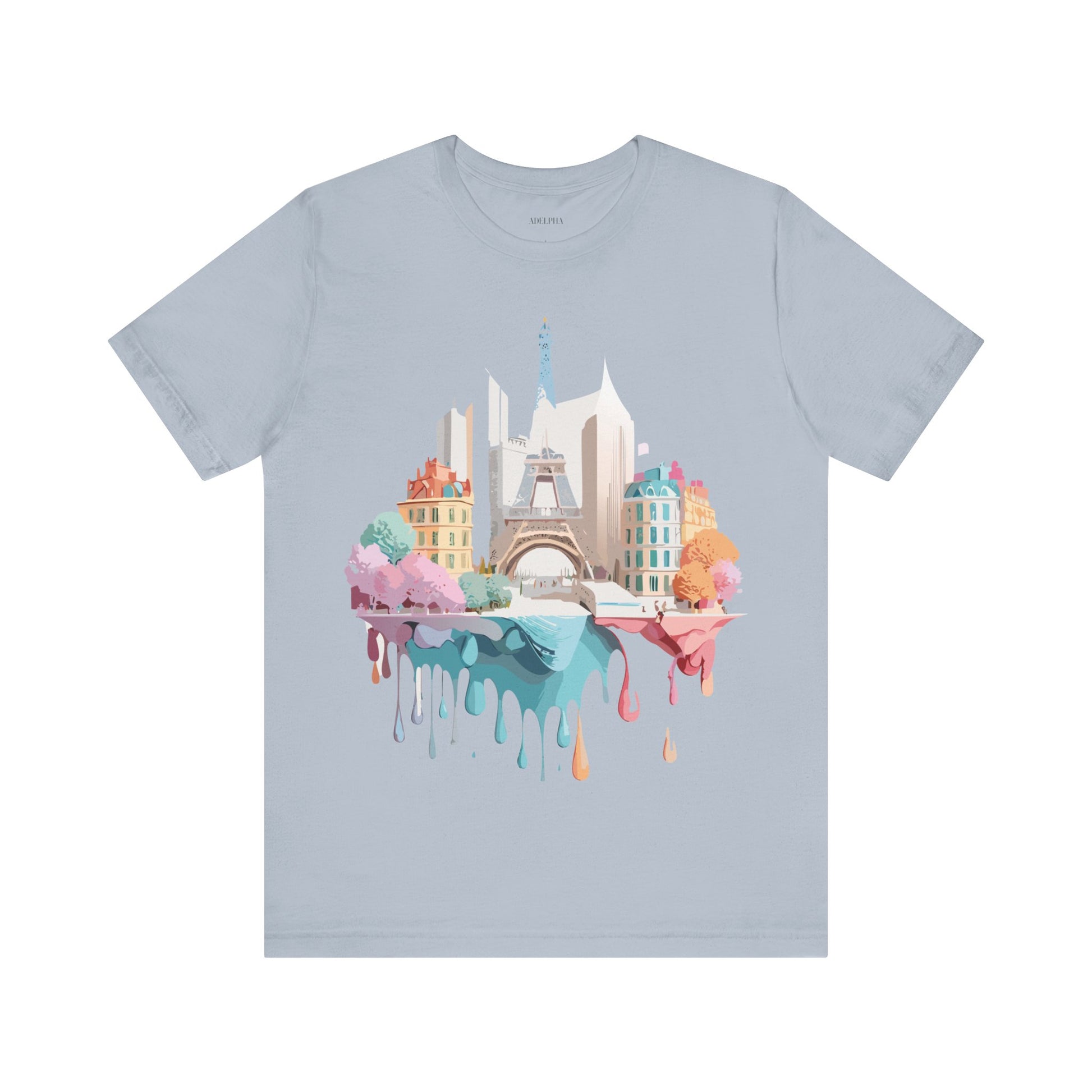 Natural Cotton Tee Shirt - Beautiful Places Collection - Paris Printify