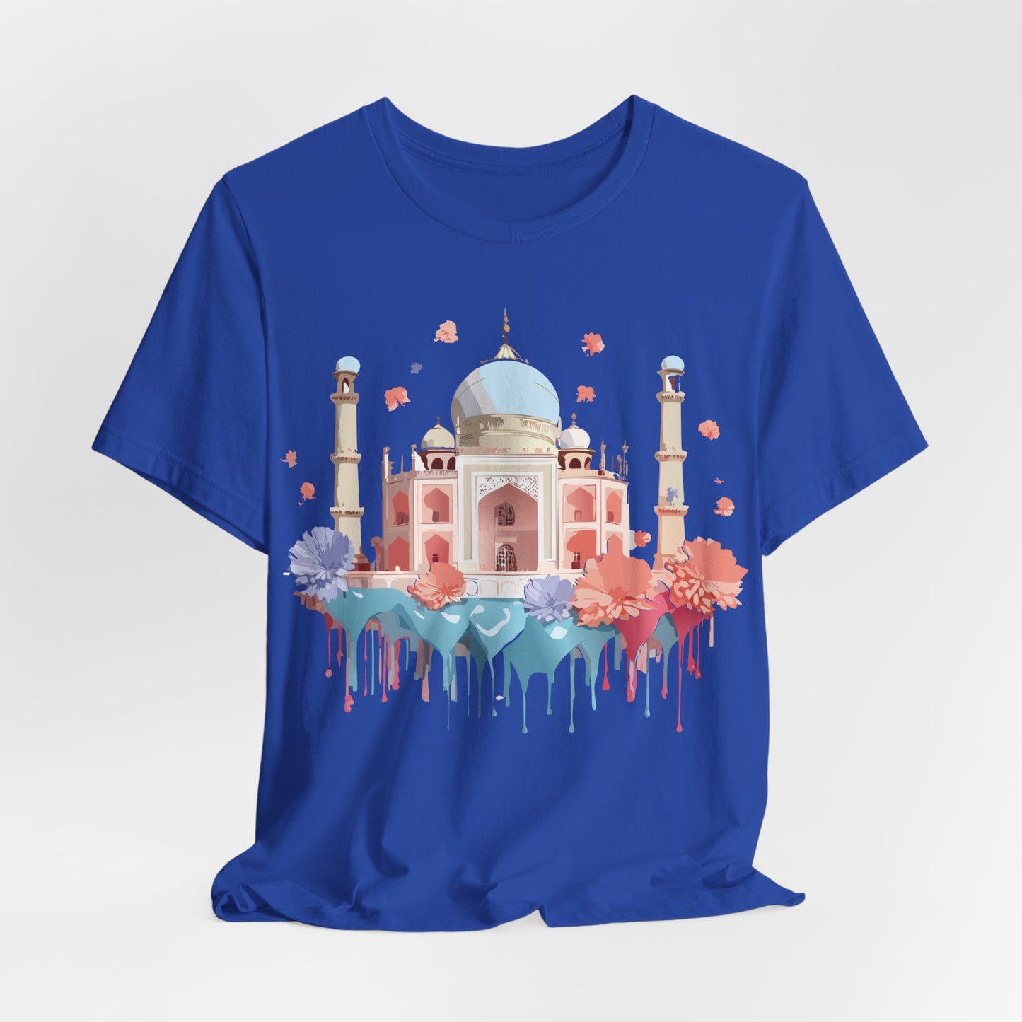 Natural Cotton Tee Shirt - Taj Mahal, India Printify