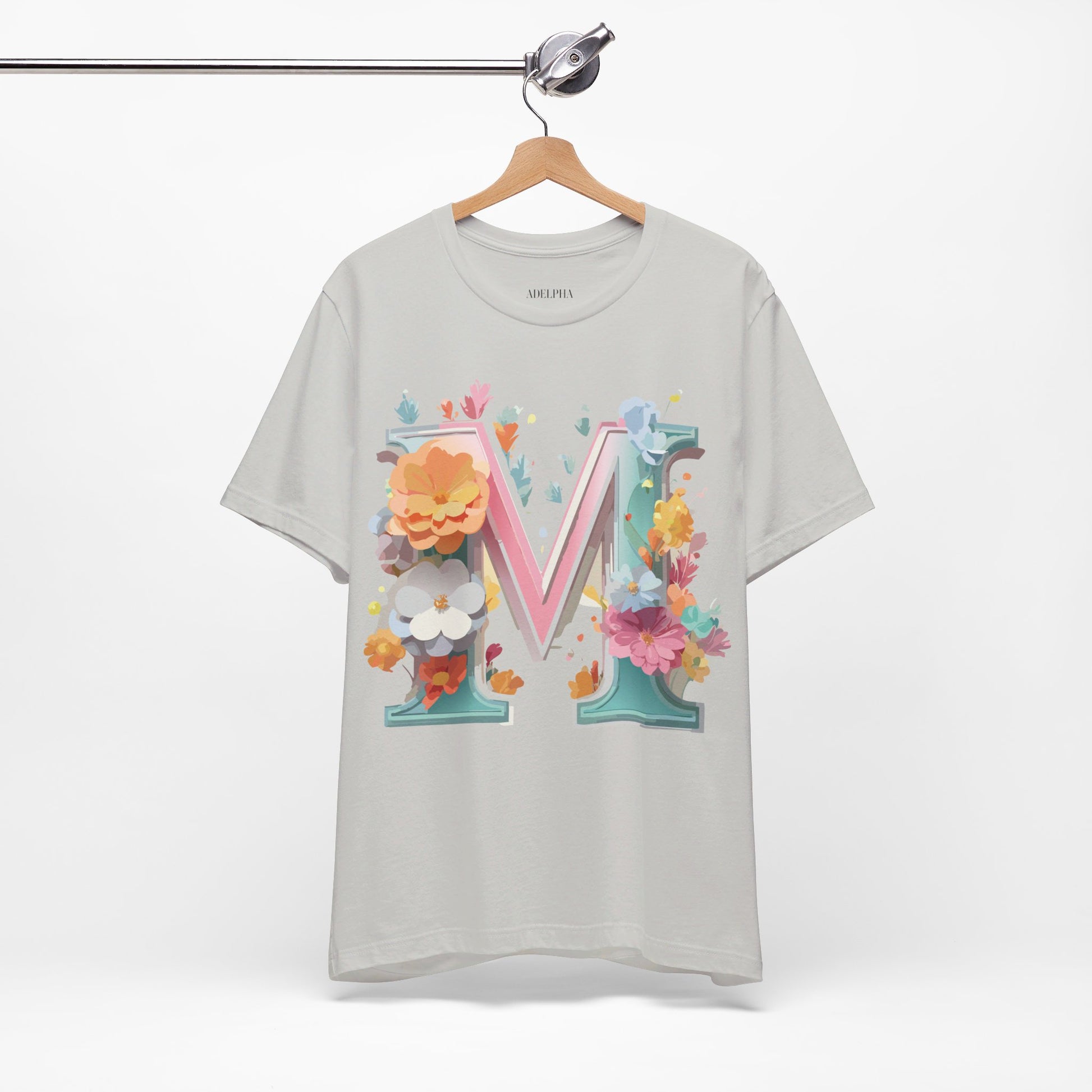 Natural Cotton Tee Shirt - Letters Collection - M Printify